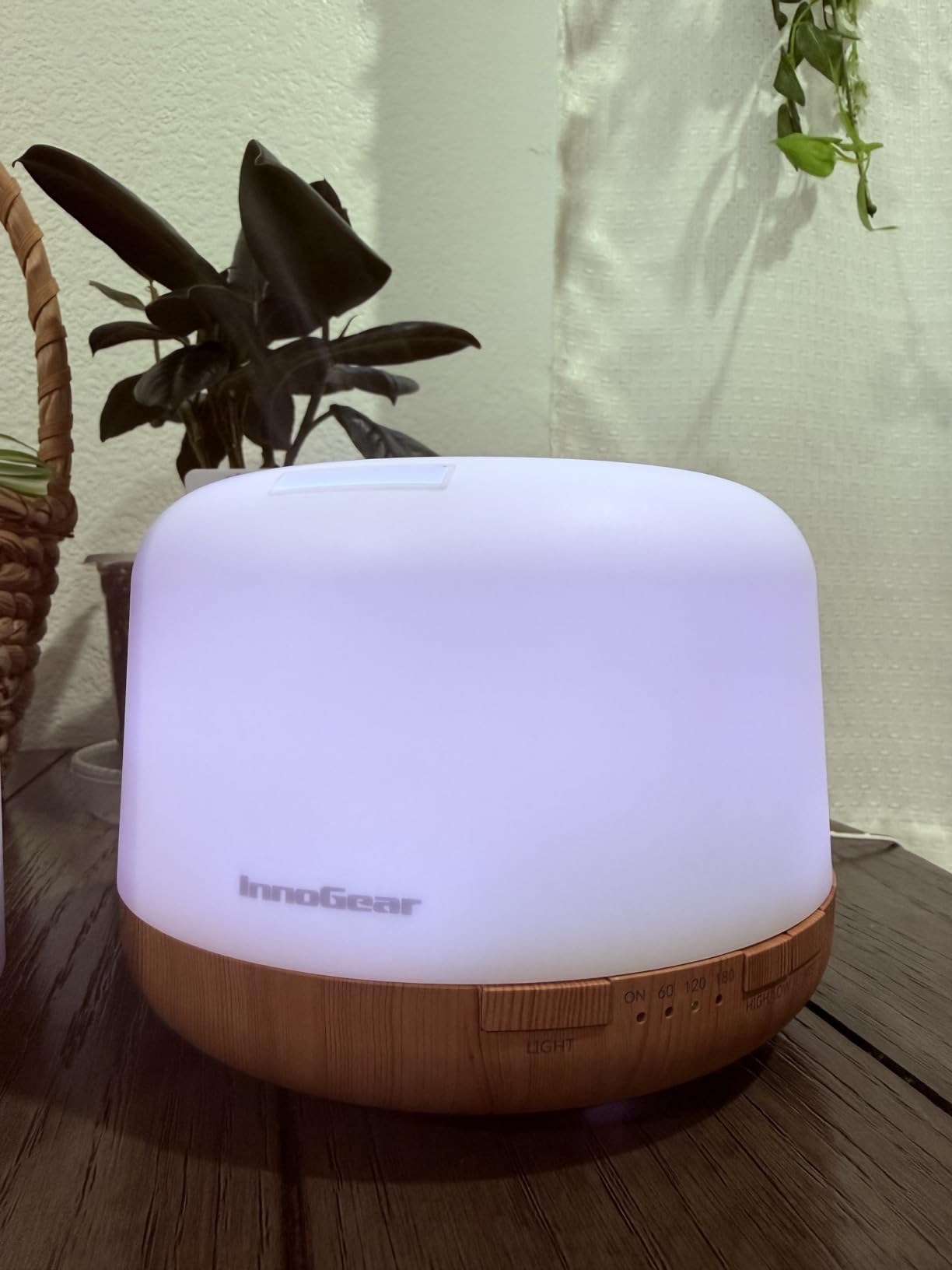 InnoGear Aromatherapy Diffuser & 10 Essential Oils Set, 500ml Essential Oil Diffuser with Remote Control Mother's Gift Ultrasonic Cool Mist Scent Humidifier Vaporizer Auto-Off Timer for Home, Yellow customer photo 2