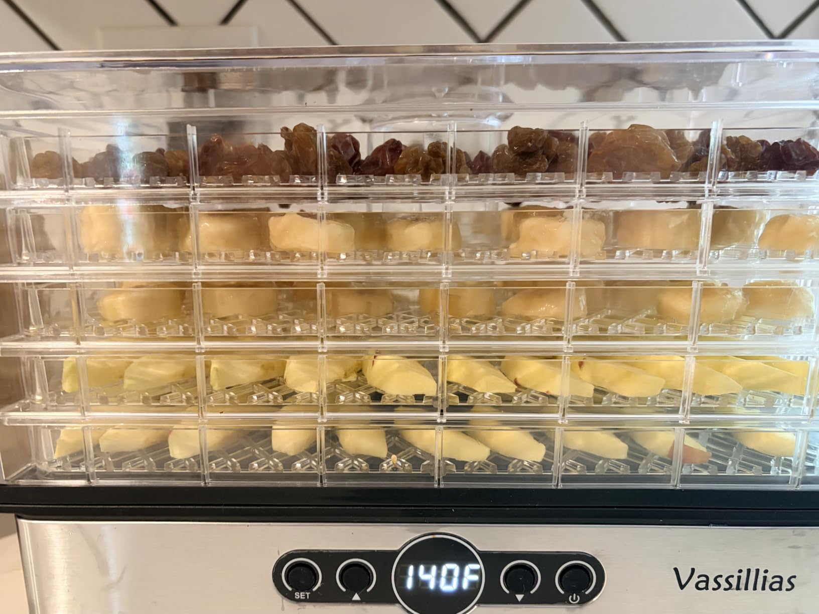 Small Food Dehydrator Dryer - Dehydrator for Healthy Food | Meat, Jerky, Fruit, Vegetable, Mushroom and Herb, 400W, 158°F, Mini Dryer with 5 BPA-Free Drying Racks, White, Model 904 customer photo 1