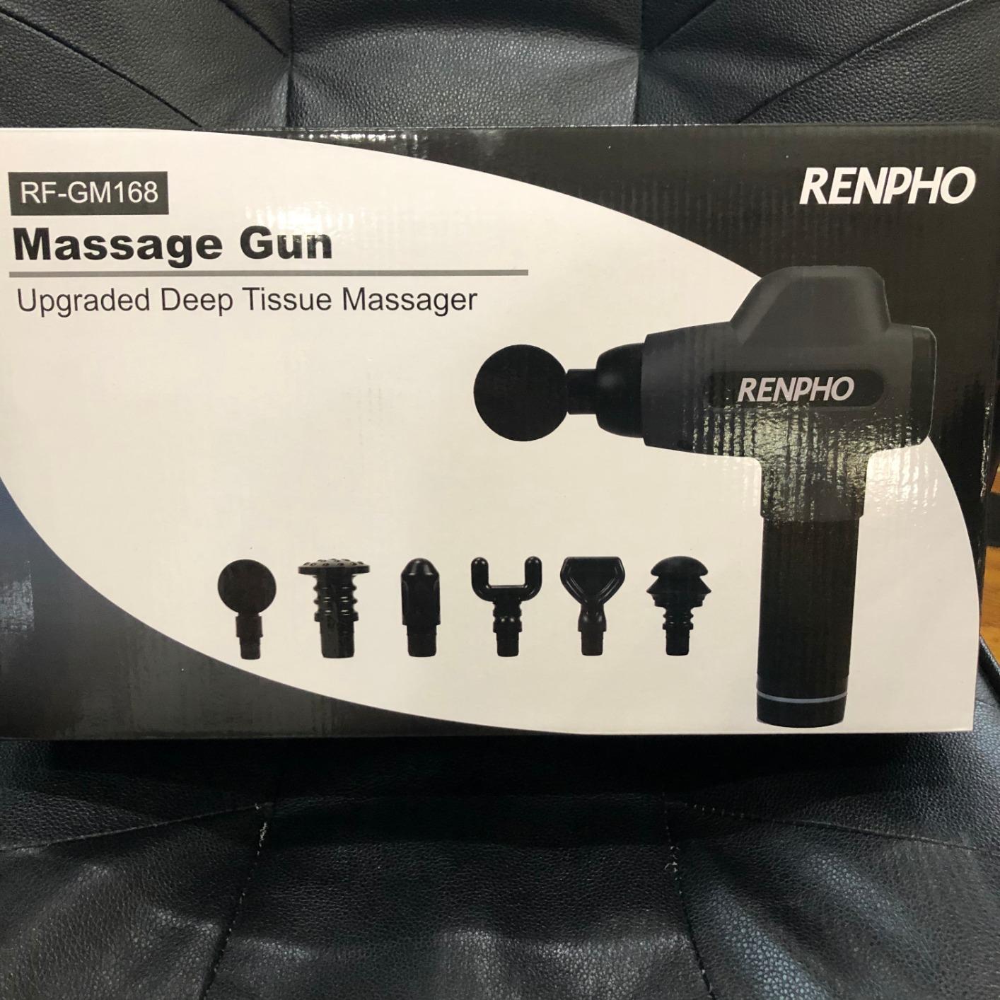 RENPHO Active+ Thermacool Massage Gun, Heat and Cold, App, Video Tutorials | Handheld Percussion Massager, Deep Tissue Muscle Relaxation, 5 Speeds, 5 Heads, Carry Case, For Starters and Fitness Lovers customer photo 1