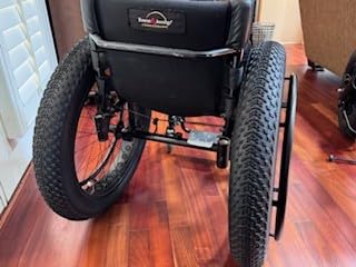 A8 Electric Handcycle Wheelchair Power Attachment, Wheelchair Motor Attachment for Manual to Electric Upgrade, 20 Ah, 48V 1000W, Center Connection, Black customer photo 2