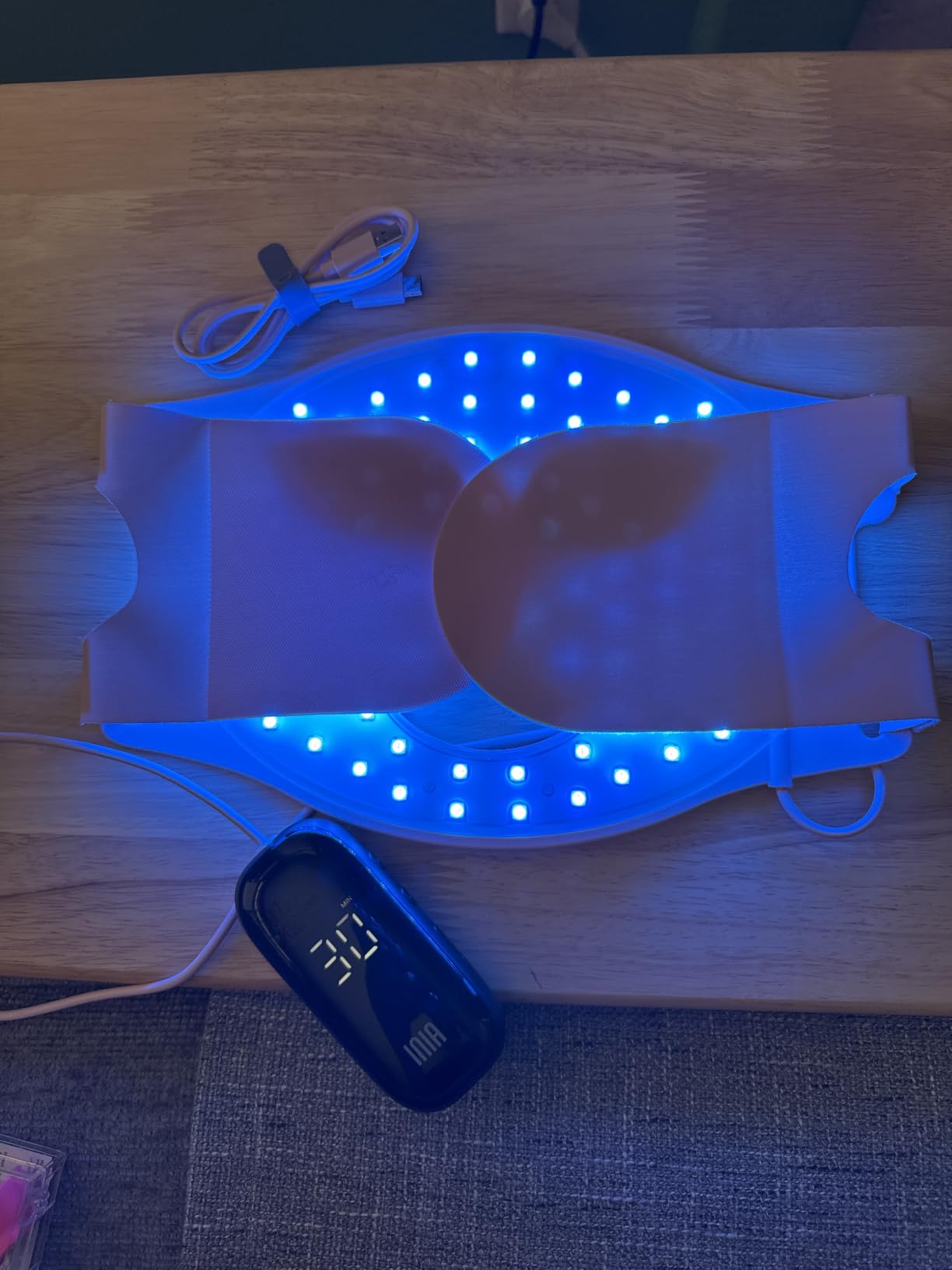 INIA Red Light Therapy Mask for Face, 850nm NIR, Red/Blue LED Light 4 Modes customer photo 1
