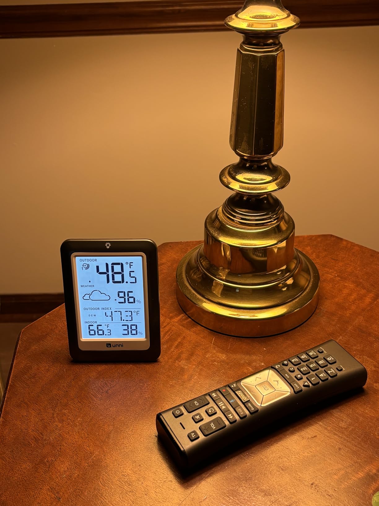 Indoor Outdoor Thermometer Wireless Weather Station, Temperature Humidity Monitor Battery Powered Inside Outside Thermometers with 330ft Range Remote Sensor and Backlight Display (Metal Black) customer photo 1