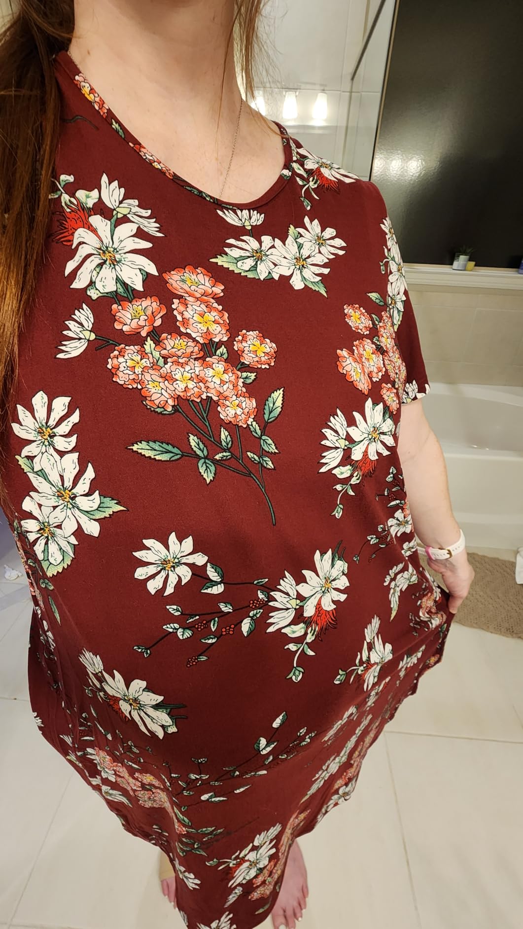 Hospital Gowns for Women Open Back Adaptive Clothing Nightgowns Post Shoulder Surgery Dress customer photo 2