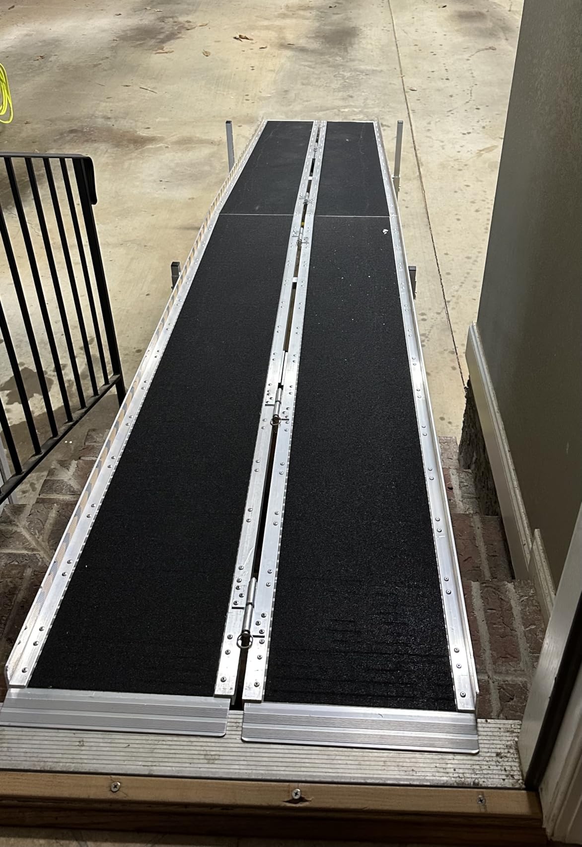 MAASTERS Wheelchair Ramp 12 Feet - Loading Capacity 600 lbs - ADA Compliant | portable, foldable, 2 extra support legs customer photo 1