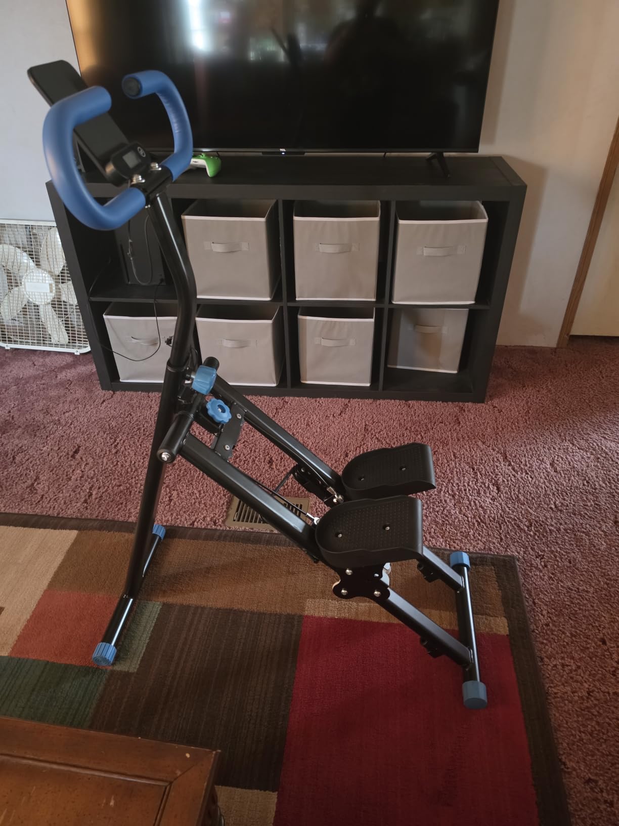 Stair Stepper for Home Gym Exercise, Vertical Climber Exercise Machine for Full Body Workout, Compact Folding Cardio Exercise Climber with Adjustable Handlebar (Blue) customer photo 2