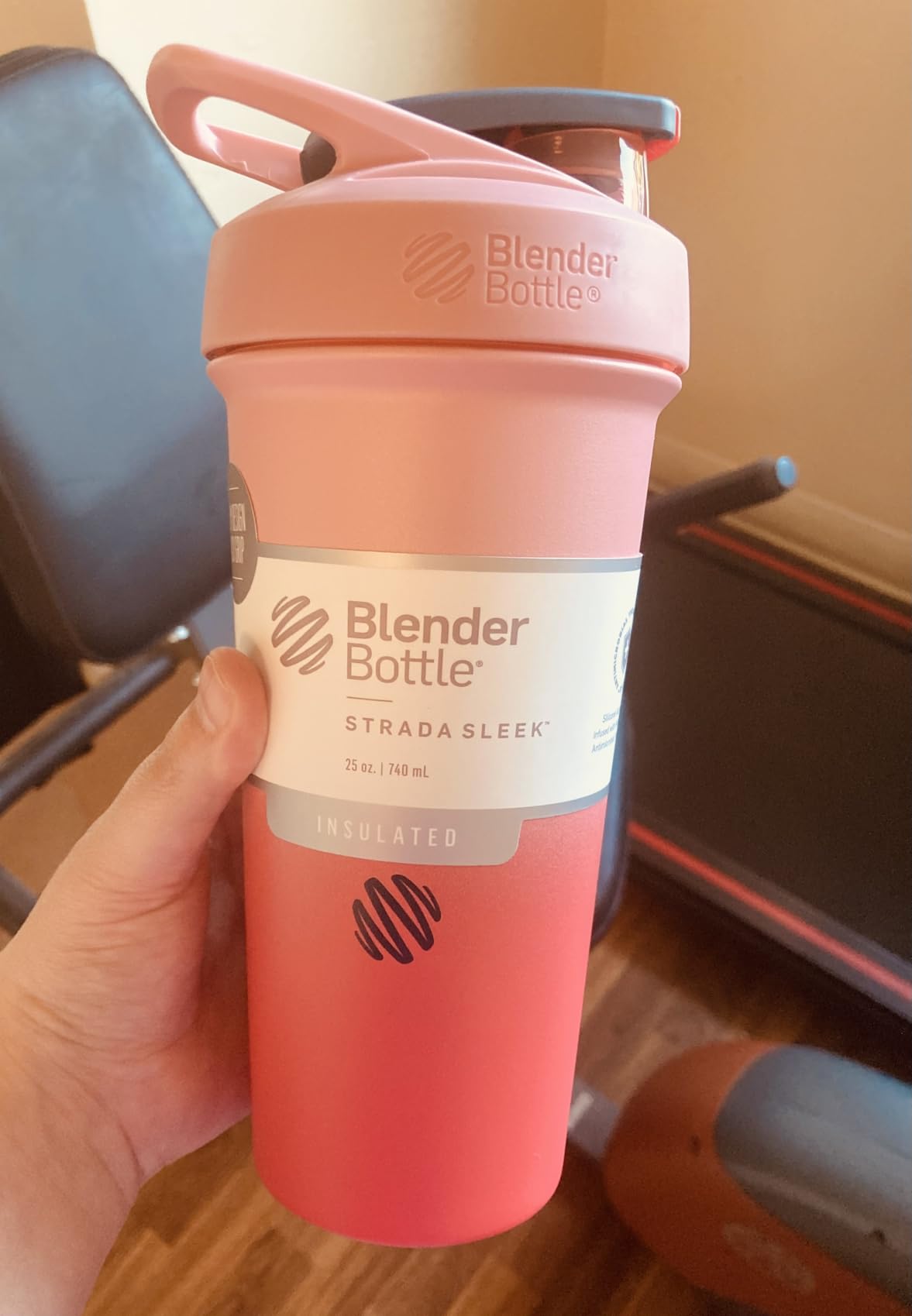 BlenderBottle Sport Sleek Stainless Steel Shaker Bottle 25 oz Black customer photo 2