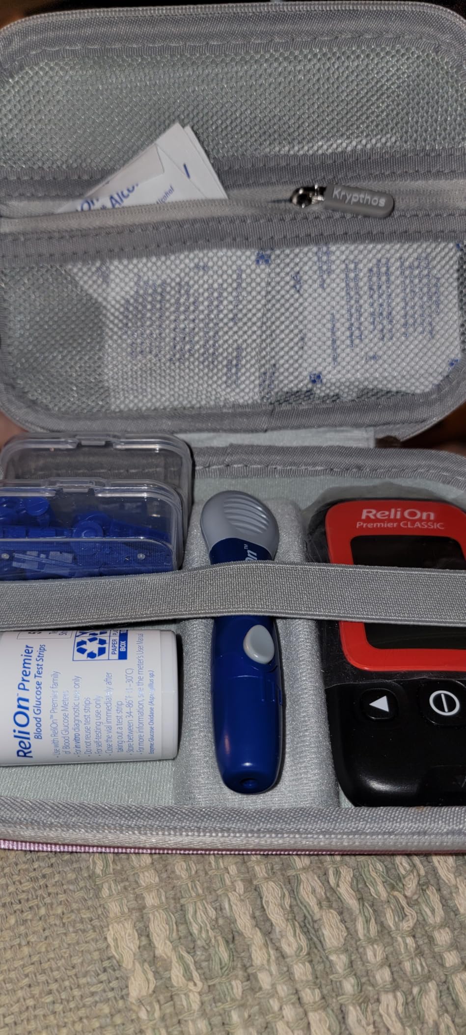 Diabetic Supplies Travel Case for Glucose Meter Diabetes Testing Kit-Black customer photo 2