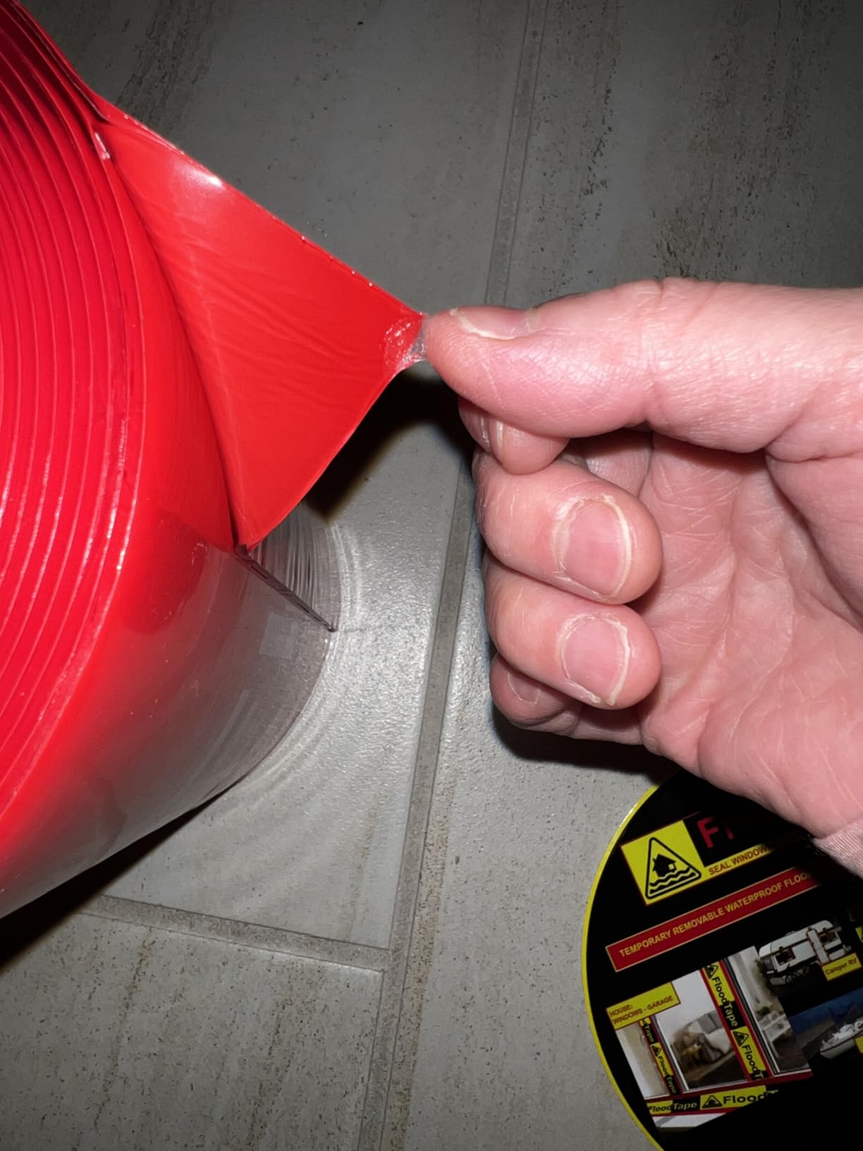 Waterproof Adhesive Tape, 8 inches Extra Wide x 20 feet Long Roll | Temporary Flood Prevention, Snow & Water Barrier for Doors & Windows, Double-Sided, No Residue, No Damage, Easy Installation customer photo 2