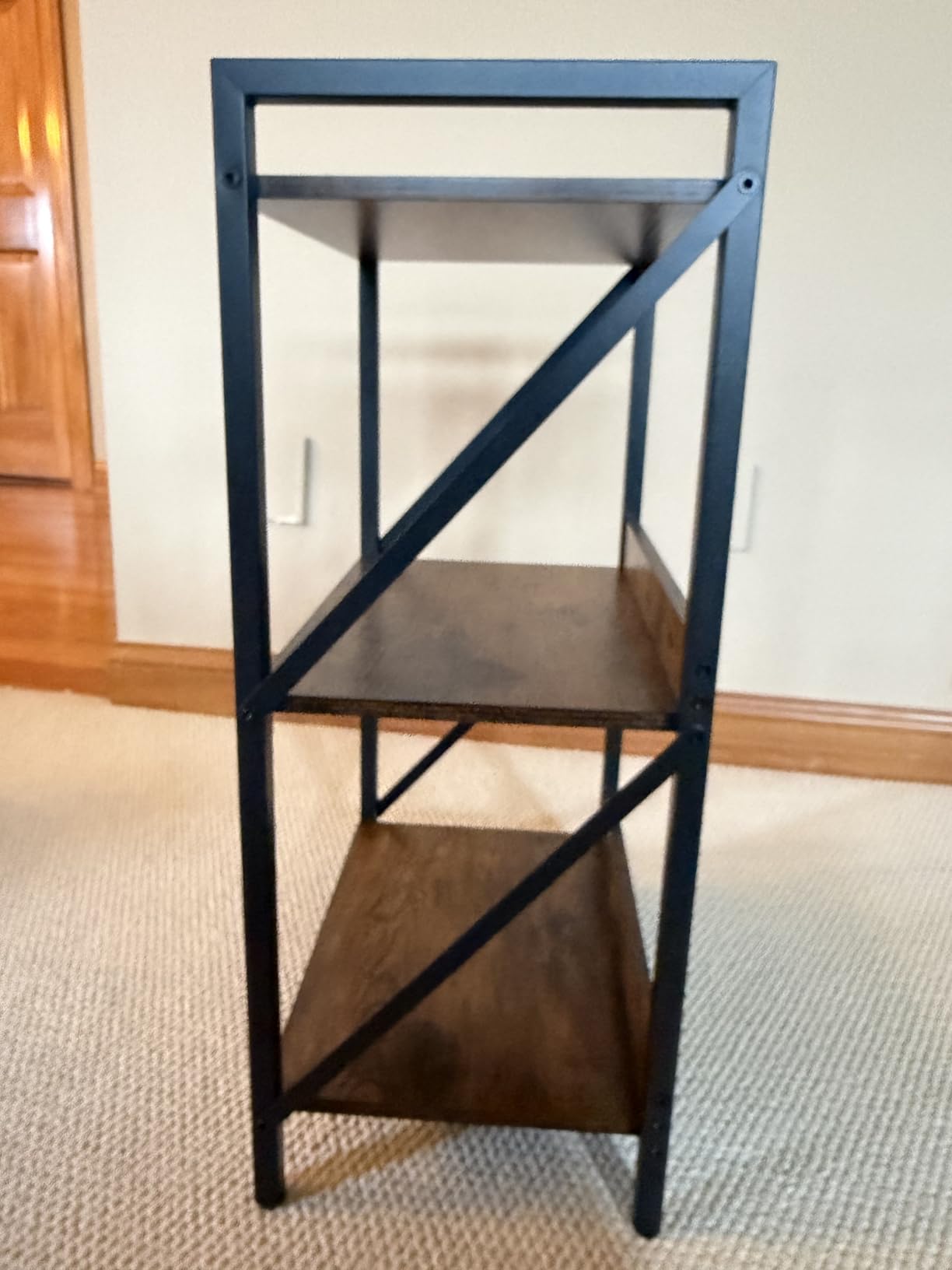 HOOBRO Bookshelf, 4-Tier Industrial Bookcase, Book Shelf Storage Organizer, Small Bookshelf with Metal Frame for Living Room, Bedroom, Home Office, Kitchen, Rustic Brown and Black BF40SJ01 customer photo 1