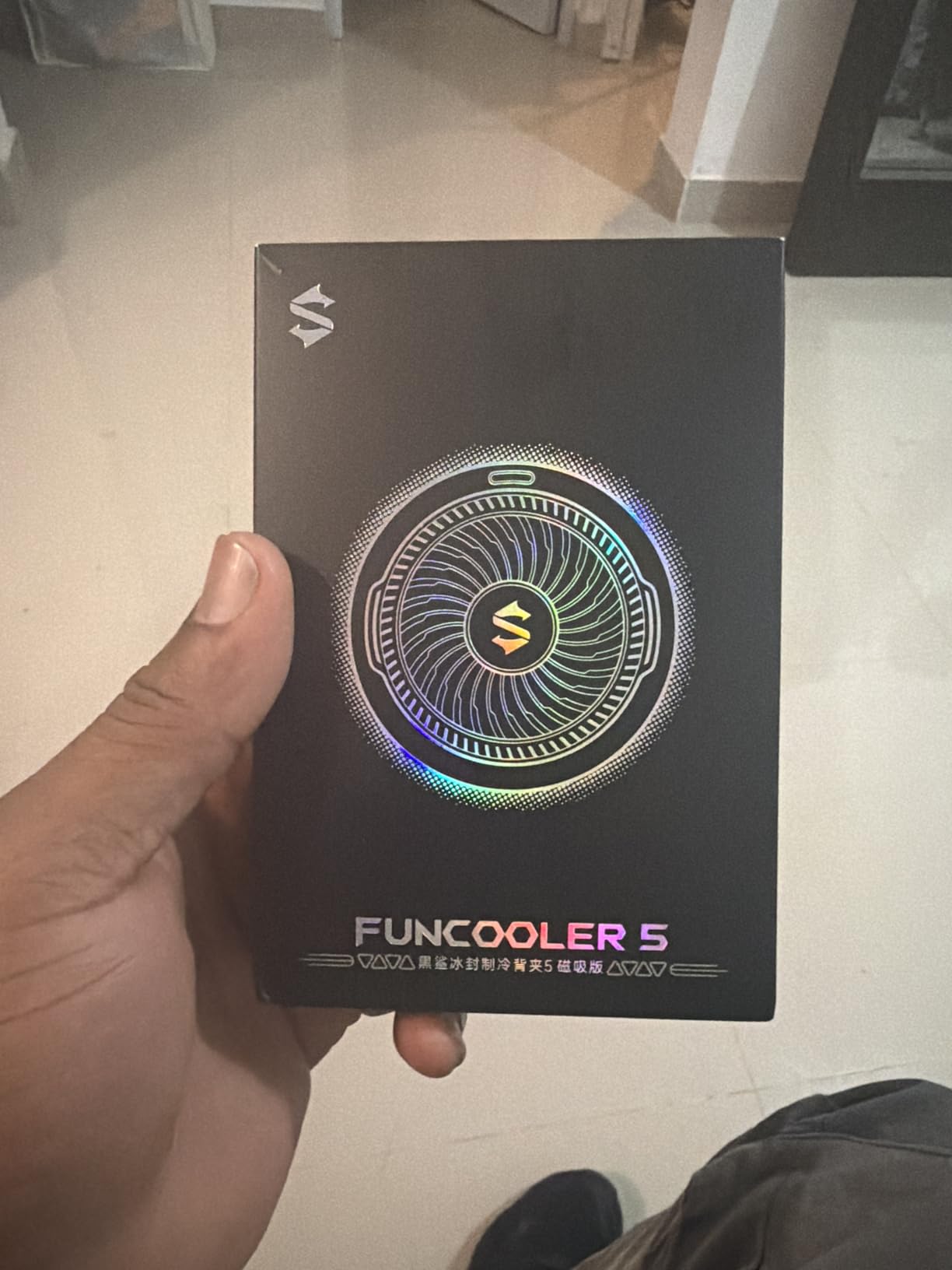 Black Shark FunCooler 5 Magnetic Cell Phone Cooler for Gaming, Portable Mobile Phone Cooling Fan with RGB Light, Cellphone Radiator for iPhone Magnetic Series/Android/Tablet/iPad (Black) customer photo 1
