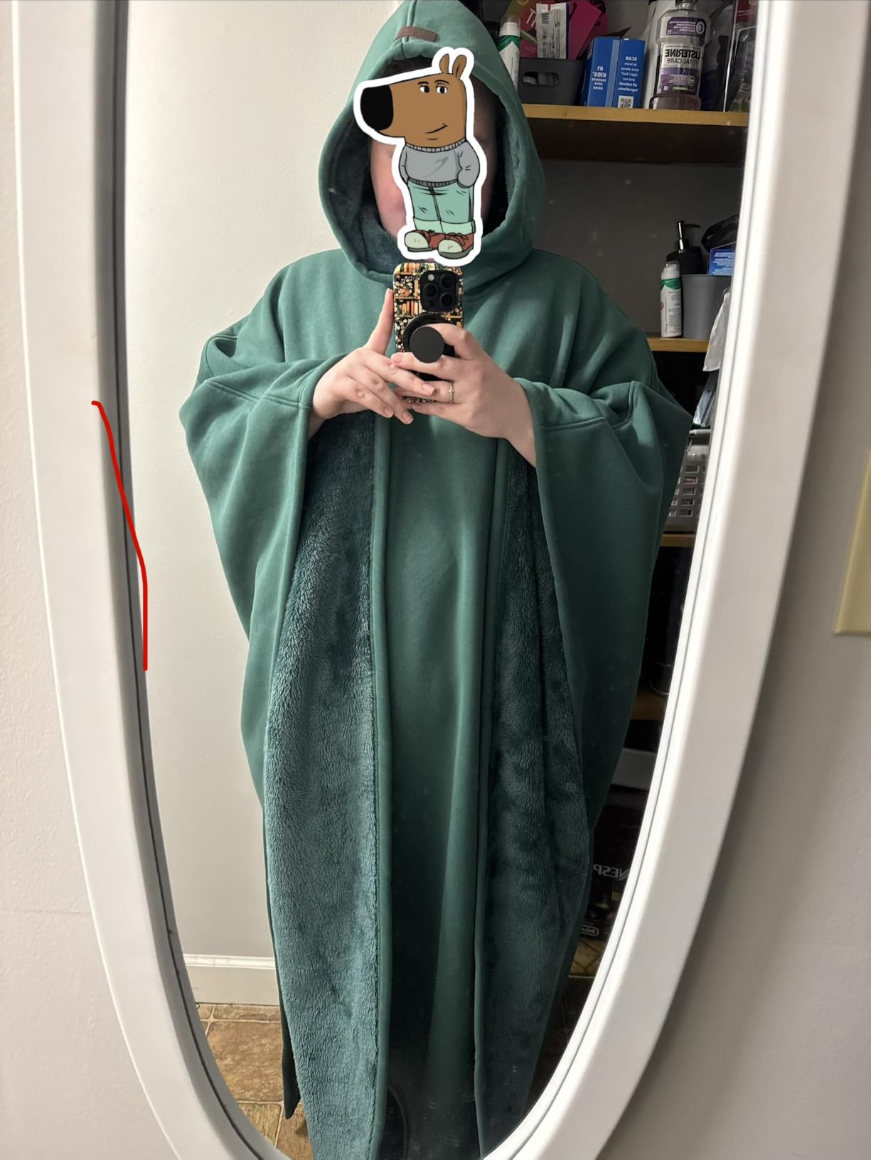 FREE THE SHEEP Eden Hoodie - Oversized Weighted Hoodie Cloak with Ultra-Soft Faux Fur Liner customer photo 1