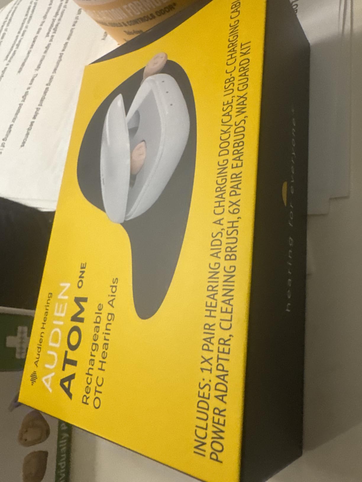 Audien Atom One OTC Hearing Aids | Wireless, Rechargeable, Comfortable, Clear Sound, Small Discreet Design customer photo 1
