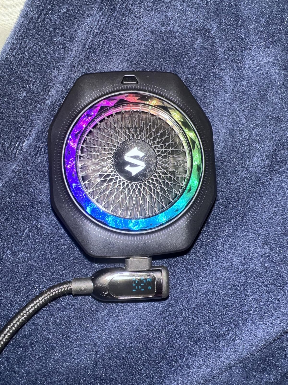 Black Shark Magnetic Phone Cooler 5 Pro - 18 Addressable RGB LEDs, Detachable Grip, APP-Controlled Thermostatic Cooling Fan for iPhone MagSafe/Android/iPad -Gaming/Streaming/Photography customer photo 1