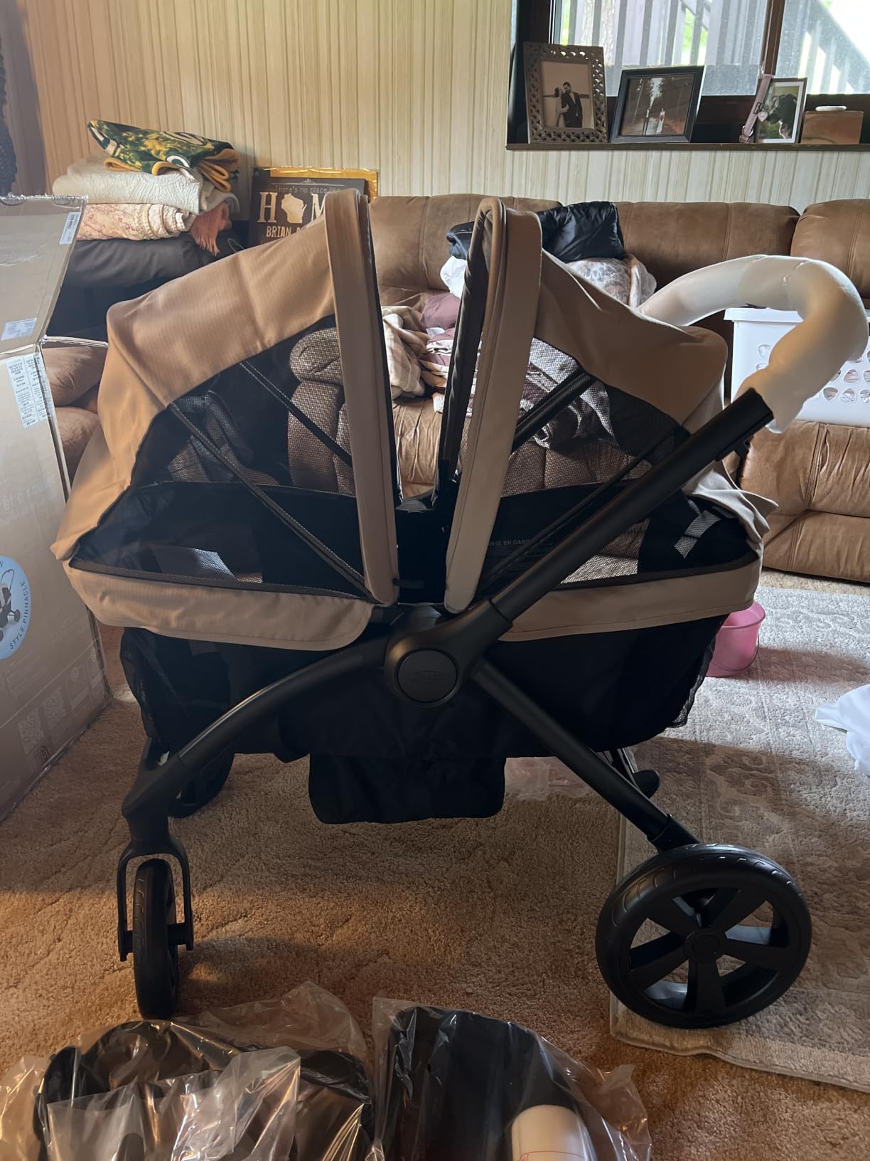 Graco Ready2Roll Stroller Wagon - All Terrain Baby Wagon Stroller for 2 Kids, Compact Foldable Wagon, Accepts Infant Car Seats customer photo 2
