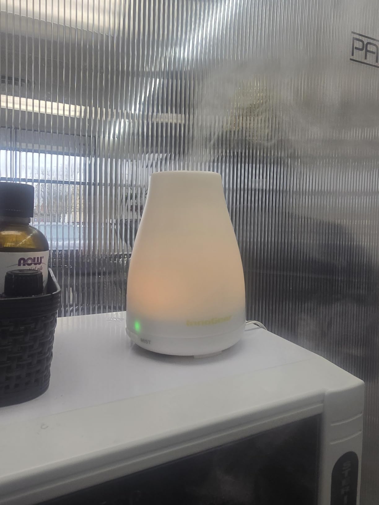 InnoGear 2 Pcs Essential Oil Diffuser Aroma Diffusers for Home, Basic White customer photo 1