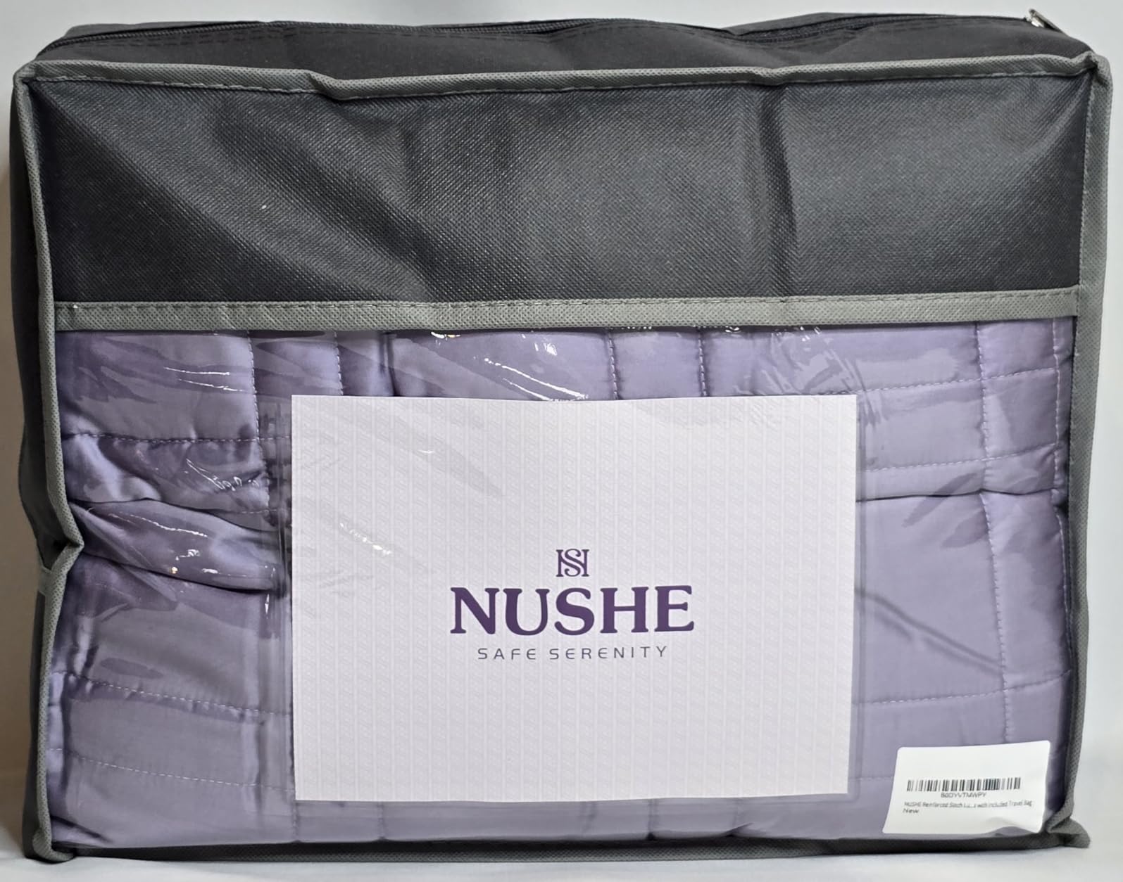 Cooling Weighted Blanket for Adults, 20 lb Queen (60x80) Bamboo Viscose Weighted Blanket, Heavy, Silky-Soft, Oeko-TEX Certified, with Travel Bag - Grey customer photo 2