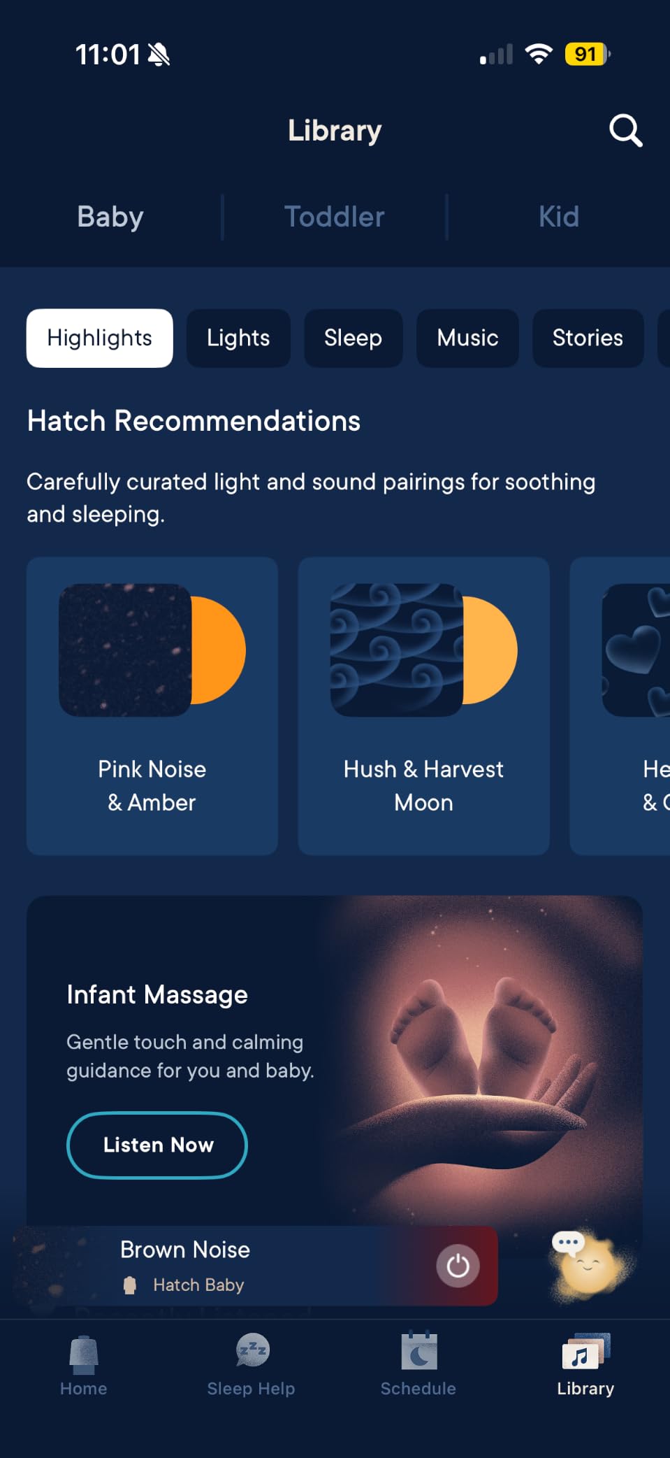 Hatch Baby Sound Machine & Night Light Routine Builder (Putty) - White noise machine, night light, toddler & kid time-to-rise alarm clock, registry essential customer photo 2