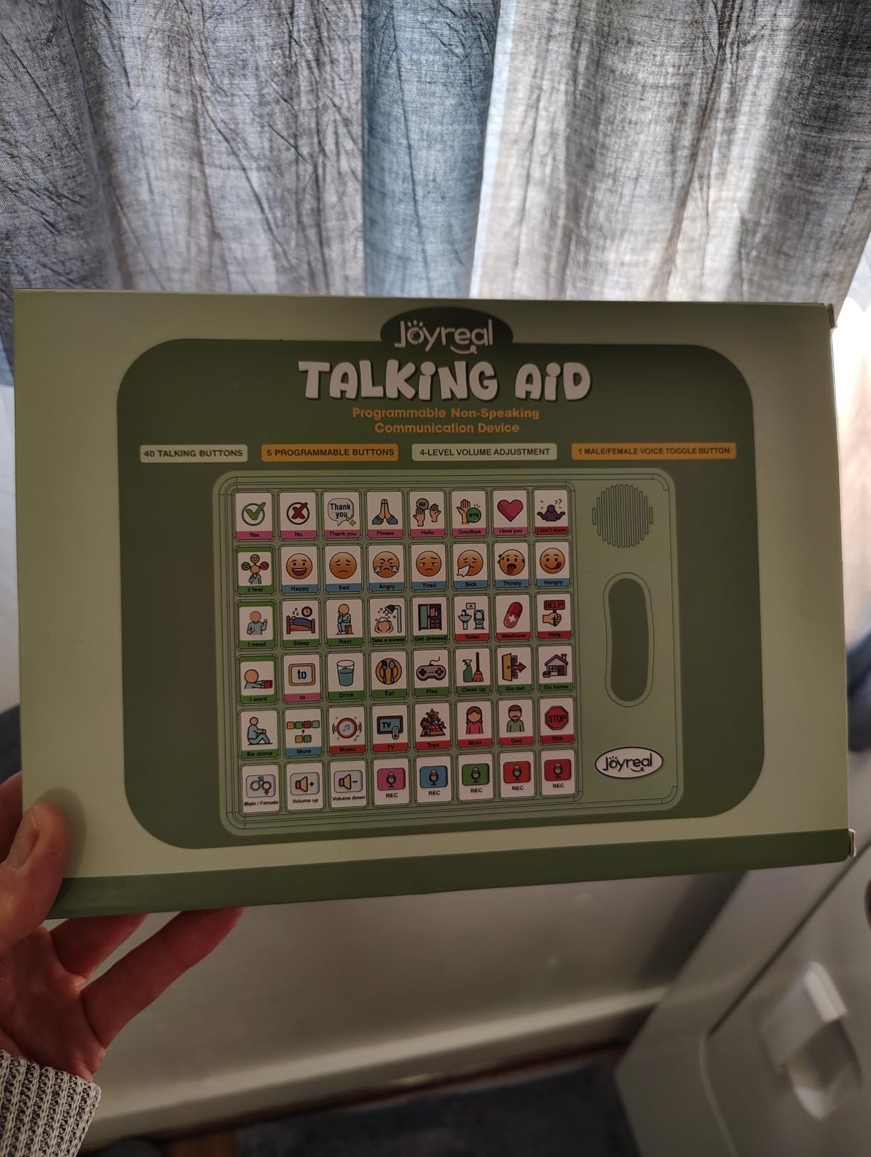 Joyreal AAC Device for Autism, Non Verbal Communication Tools for Speech Therapy & Stroke Rehab. Communication Tablet, Autism Talking Aids with 8 Programmable Buttons & Adjustable Volume customer photo 1