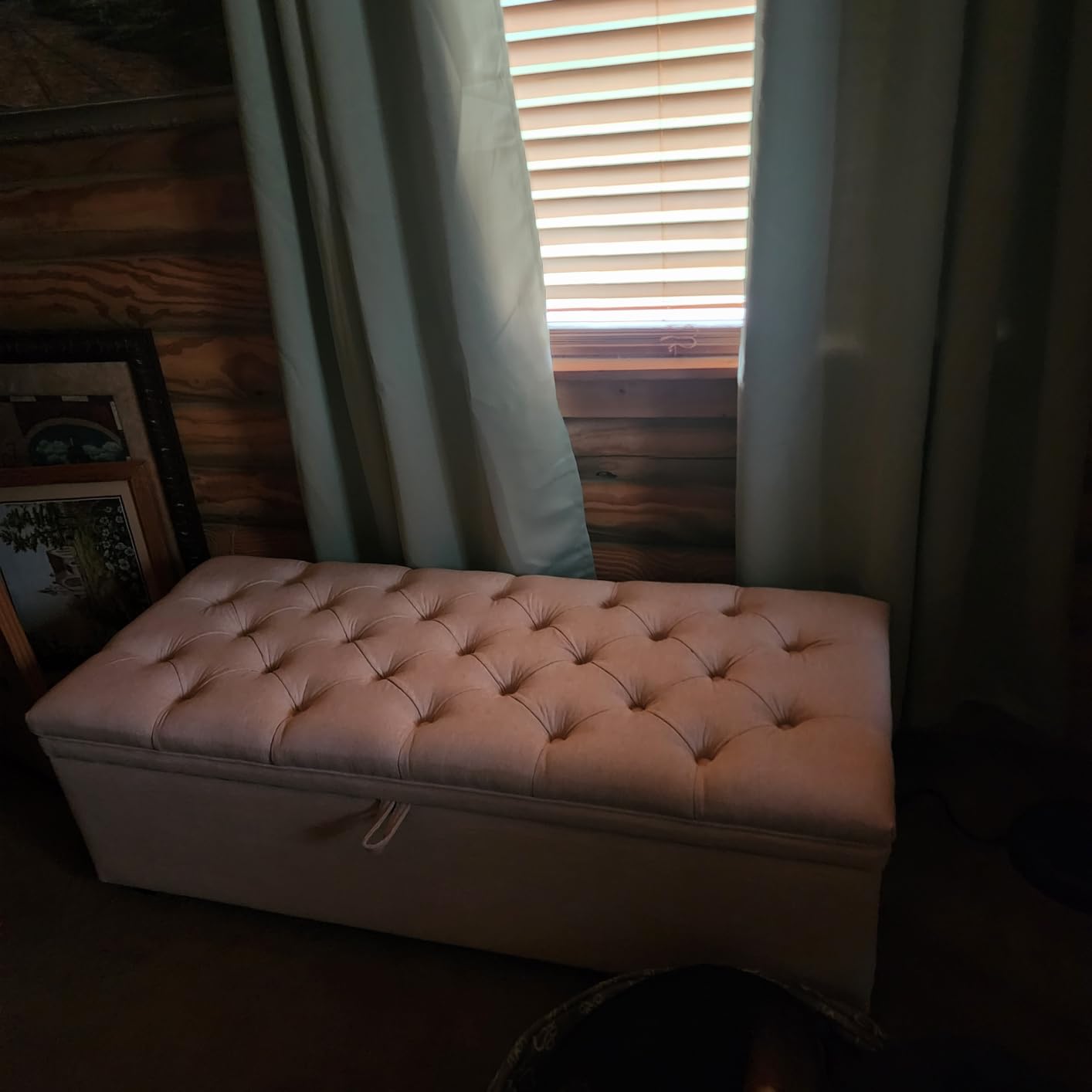 Mangodan 50 Inch Large Storage Ottoman, Tufted Ottoman with Storage | End of Bed Ottomans for Living Room, Bedroom, Modern Entryway Benchs customer photo 2