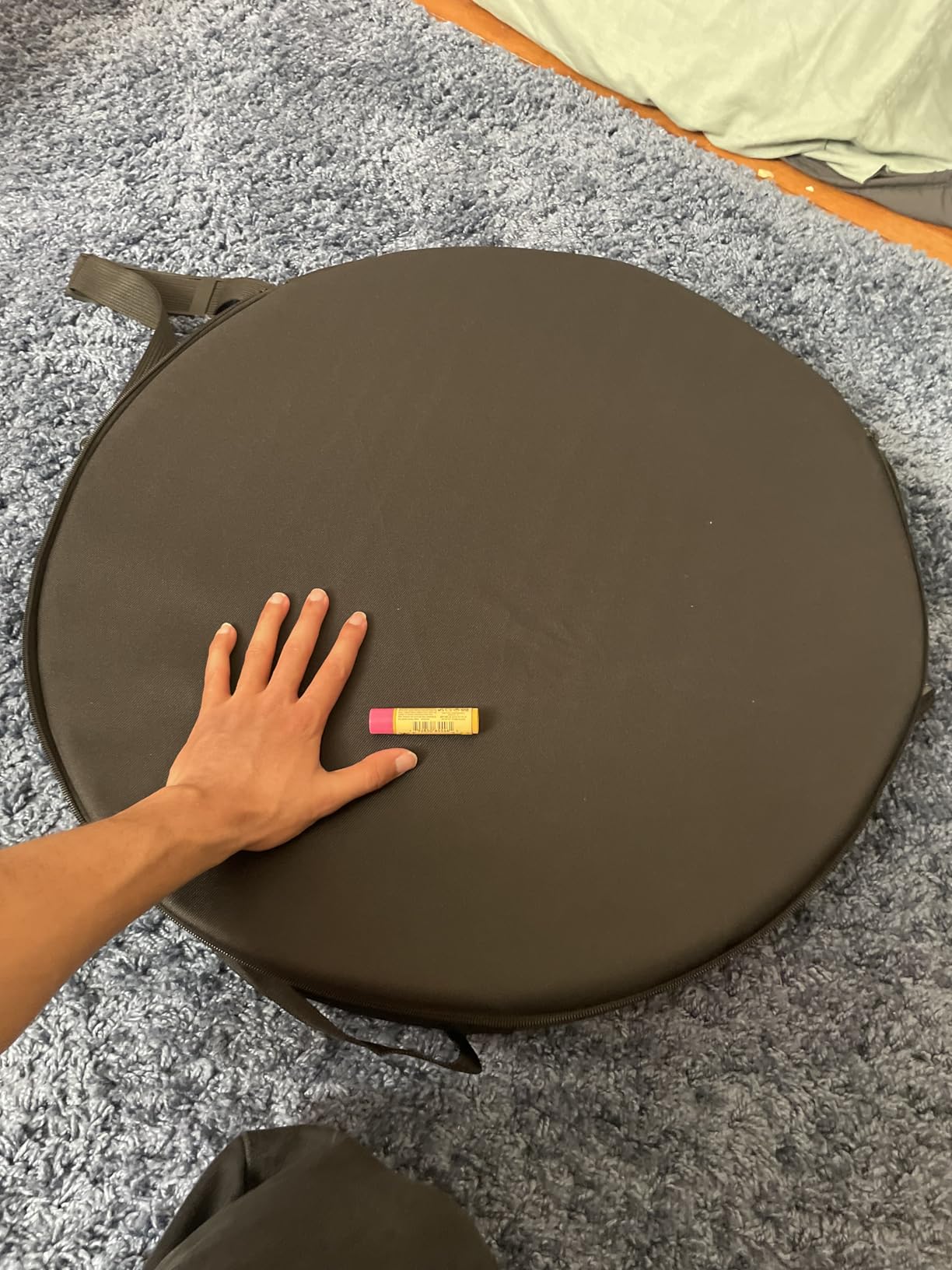 Ocean Drum 12 inch with Goatskin Drumhead, Wave Bead, Bag, Sound Healing Instrument for Zen Yoga Meditation Chakra Relaxation & Sound Bath customer photo 1