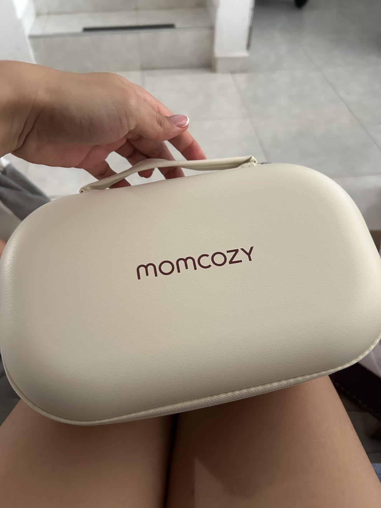 Momcozy M5 Smart APP Controlled Wearable Breast Pump, Hands-Free Wireless Electric Pump, 3 Modes 9 Suction Levels, BPA-Free, Portable Lightweight, 24mm Flange, 2-Pack Cozy Red customer photo 2