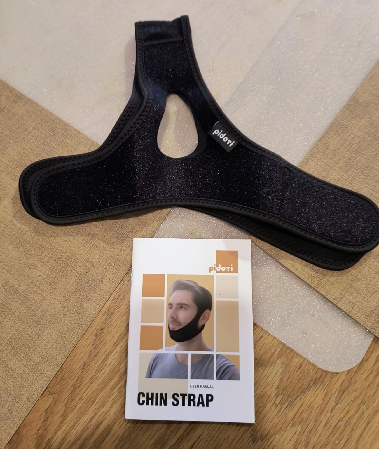 Chin Strap for CPAP Users to Keep Mouth Closed, FSA/HSA, L-XL, Black customer photo 2