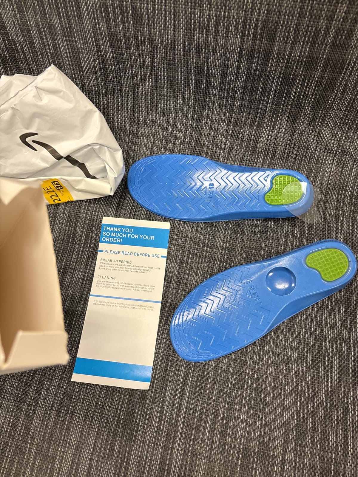 Hidden Holder Insole Compatible with AirTag, Tracking Device Insert Case for Kids Adults and Elderly, Secure Fit for Sneakers & Daily Shoes, Anti-Lost Tracker Soft Inserts for Shoes, Blue (175-190mm) customer photo 1