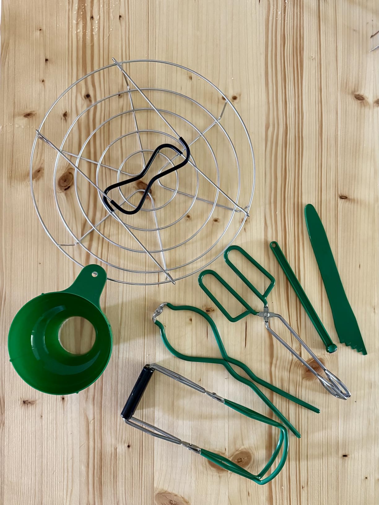 Canning Supplies Boxed Set, Canning Kit, Stainless Steel Canning Set, Canning Supplies Starter Kit with Jar Lifter, Folding Rack, Tongs, Multifunctional Canning Tools, Funnel for Mason Jars customer photo 2