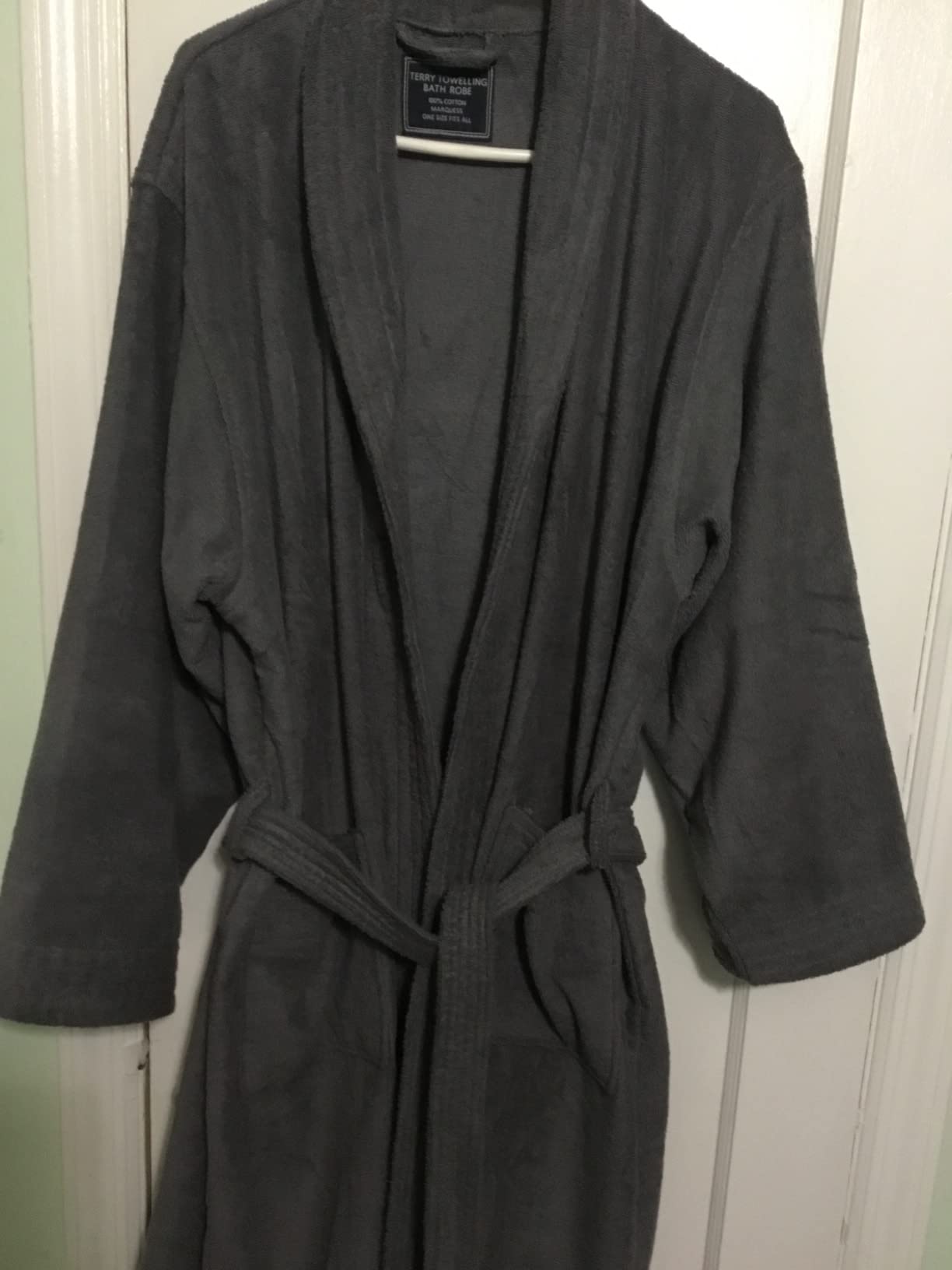 Marquess All-Cotton Bathrobe Thick Plush Cloth Housecoat Terry Toweling, Sweat Steaming Clothes Comfortable & Warm customer photo 1