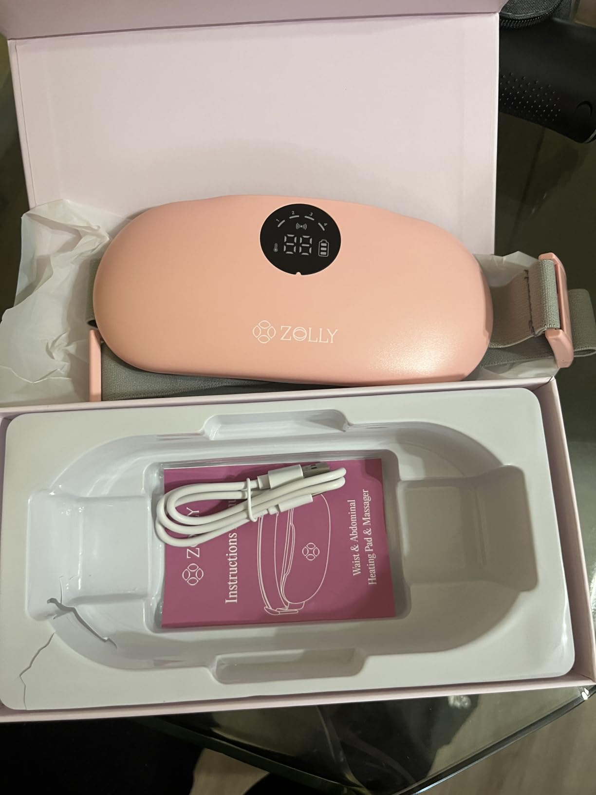 Menstrual Heating Pad for Period Cramps - Portable Heating Pad for Period Cramps Relief with Heat & Massage, Wearable Cordless Warmer for Pain Relief, Rechargeable & Wireless for Women customer photo 2