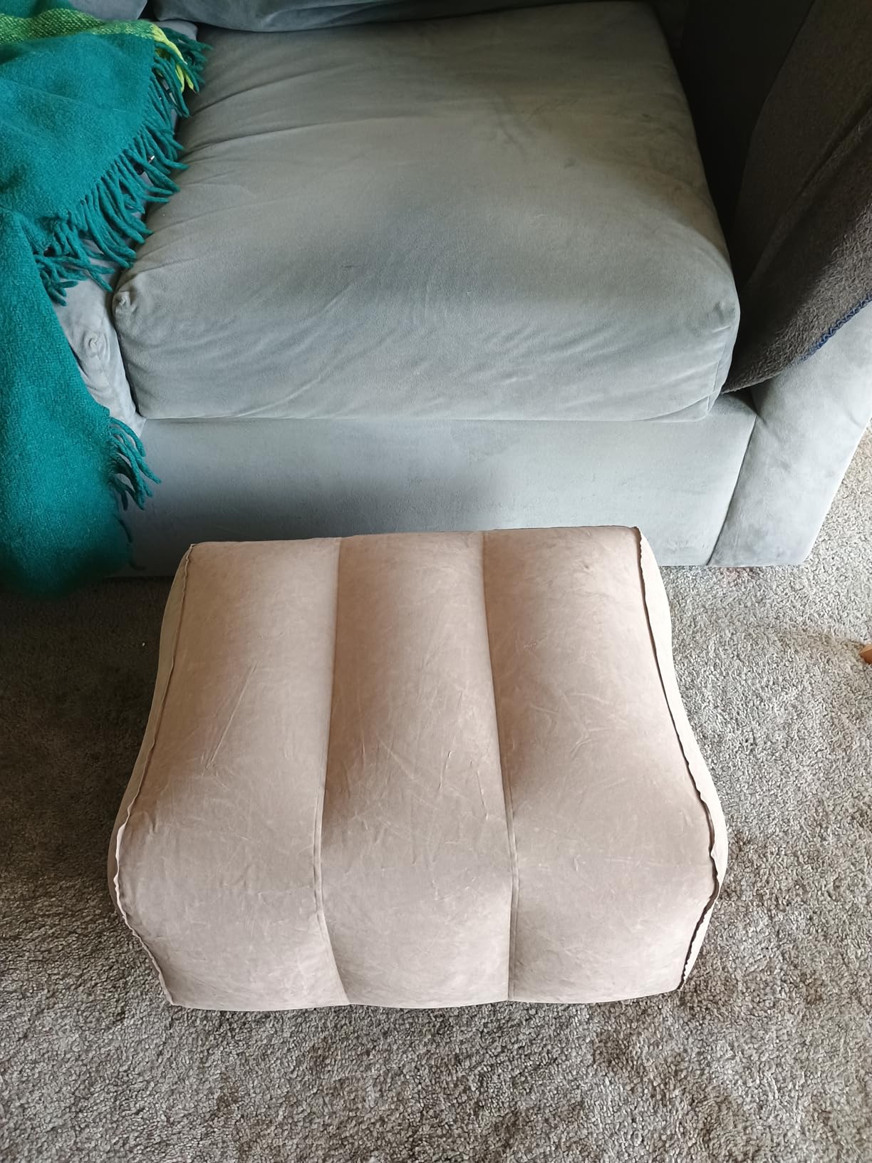 Maliton Inflatable Foot Rest Pillow for Travel, Kids Airplane Bed, Adjustable 3 Layers Height Leg Pillow customer photo 2