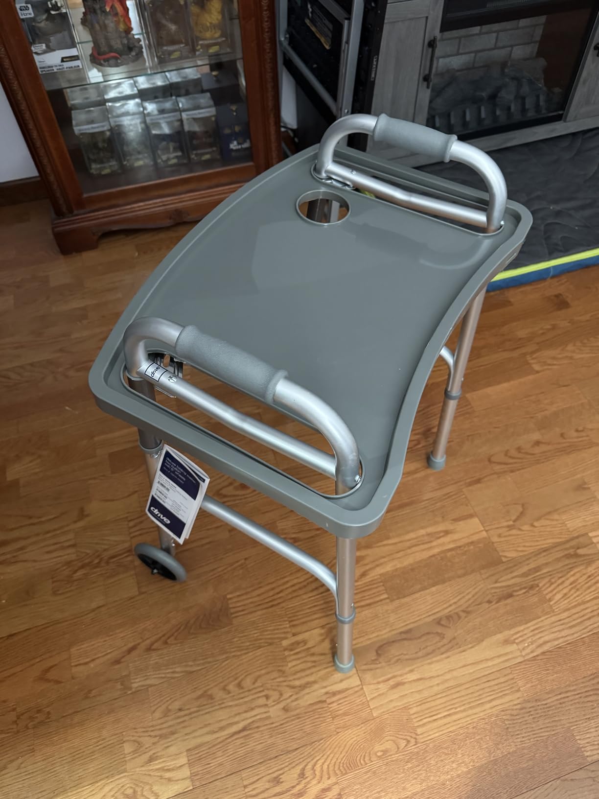 StrongArm Walker Tray with Cup Holder, Tray for Folding Walkers, Food Tray, Walker Accessories, Tray Table for Standard Adult Walkers (Gray) customer photo 1