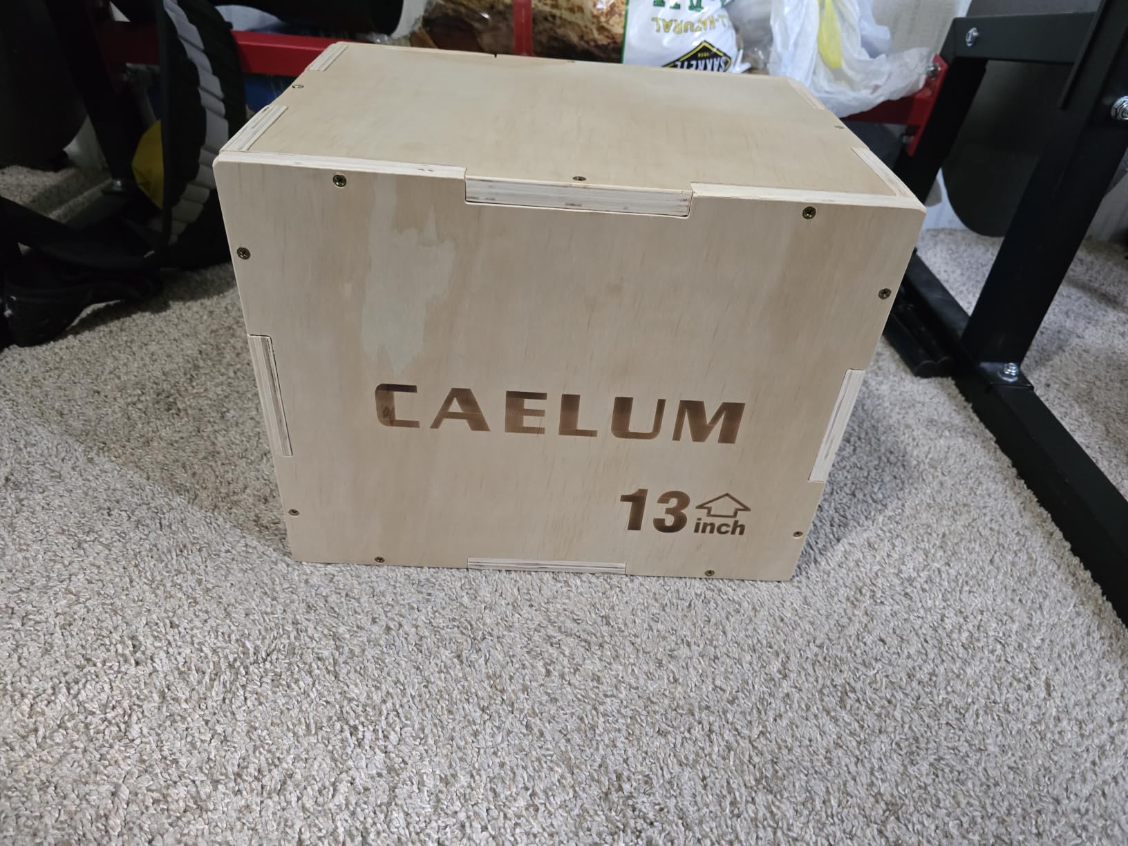 CAELUM 3-in-1 Wood Plyo Box, Non-Slip Plyometric Jump Box for Gym, Squats | 400lbs Capacity, Premium Plywood customer photo 2