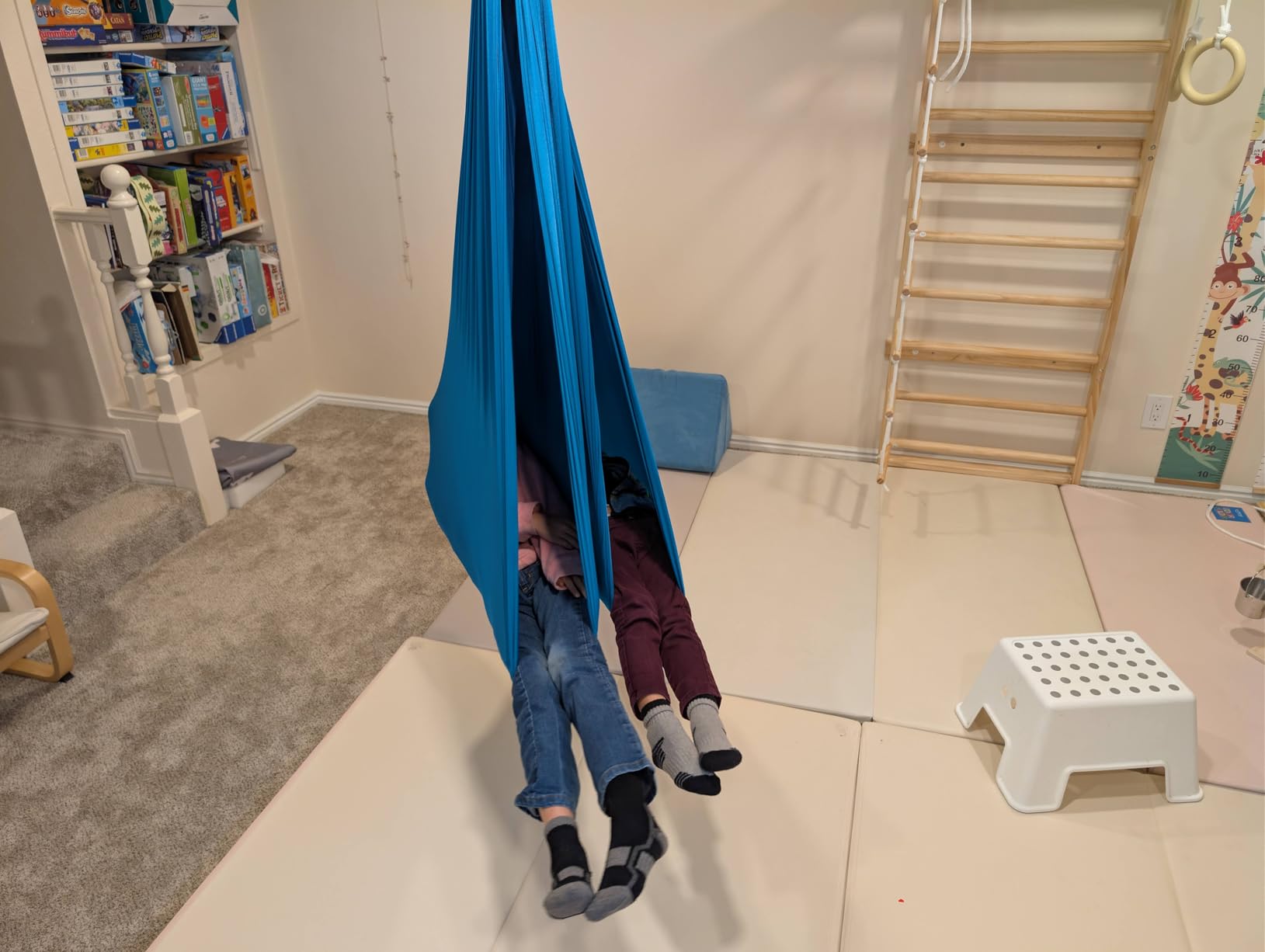 Sensory Swing for Kids & Adults, Holds 300lbs, Indoor Swing | Hug Like Calming Effect and Durable Soft Stretch Fabric - Easy Assembly, Heavy Duty Hardware and 3rd Party Tested customer photo 2