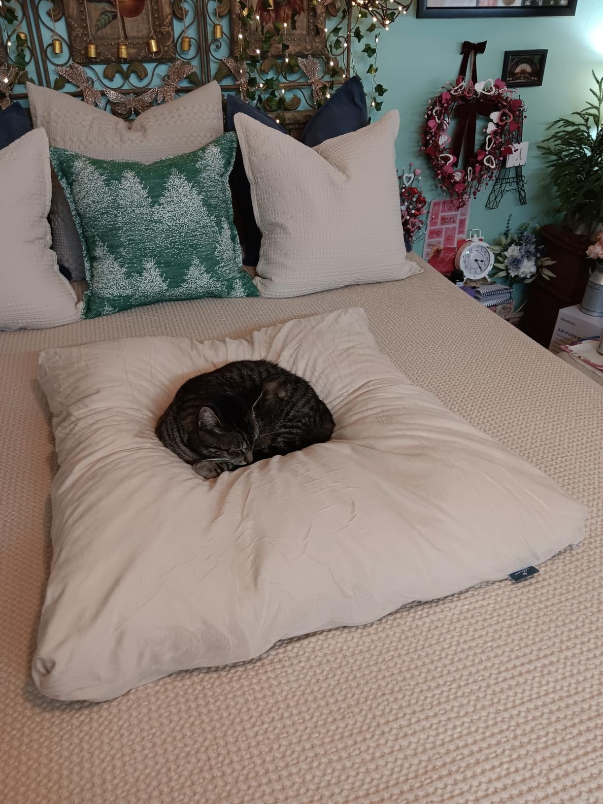 ellier Zafu & Zabuton Meditation Cushion Set - Buckwheat Hull & Memory Foam Pillows, Ergonomic Support for Yoga, Mindfulness - Organic Velvet Cover, Large Size, Purple customer photo 1