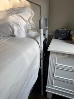 Bed Rails for Elderly Adults Safety with Bedside Support Legs | Bed Assist Rail for Seniors for Fall Prevention, Bedside Grab Bar Cane with Storage Pocket, Fits King, Queen, Full, Twin Beds customer photo 2