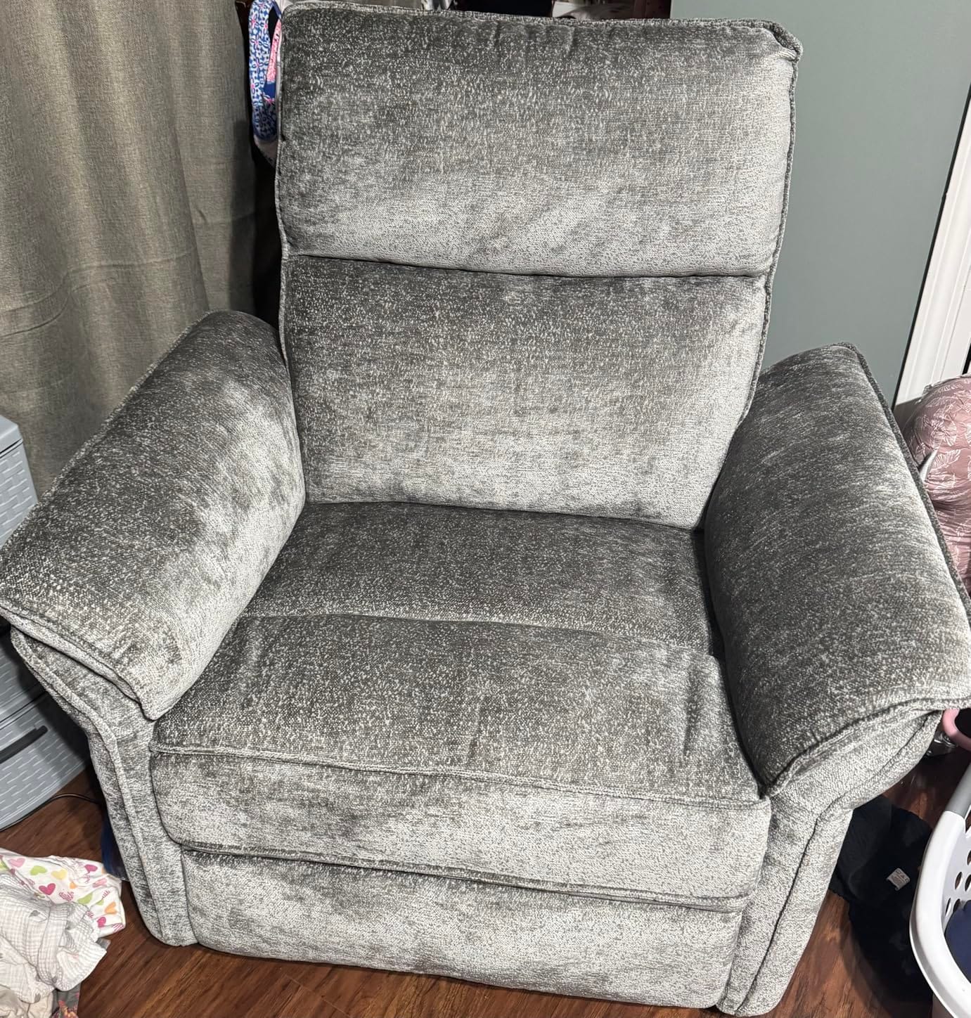 Oversized Power Recliner Chair Swivel Glider with Massage and Heat, Rocker Nursery Recliner for Adults with Adjustable Headrest, 24