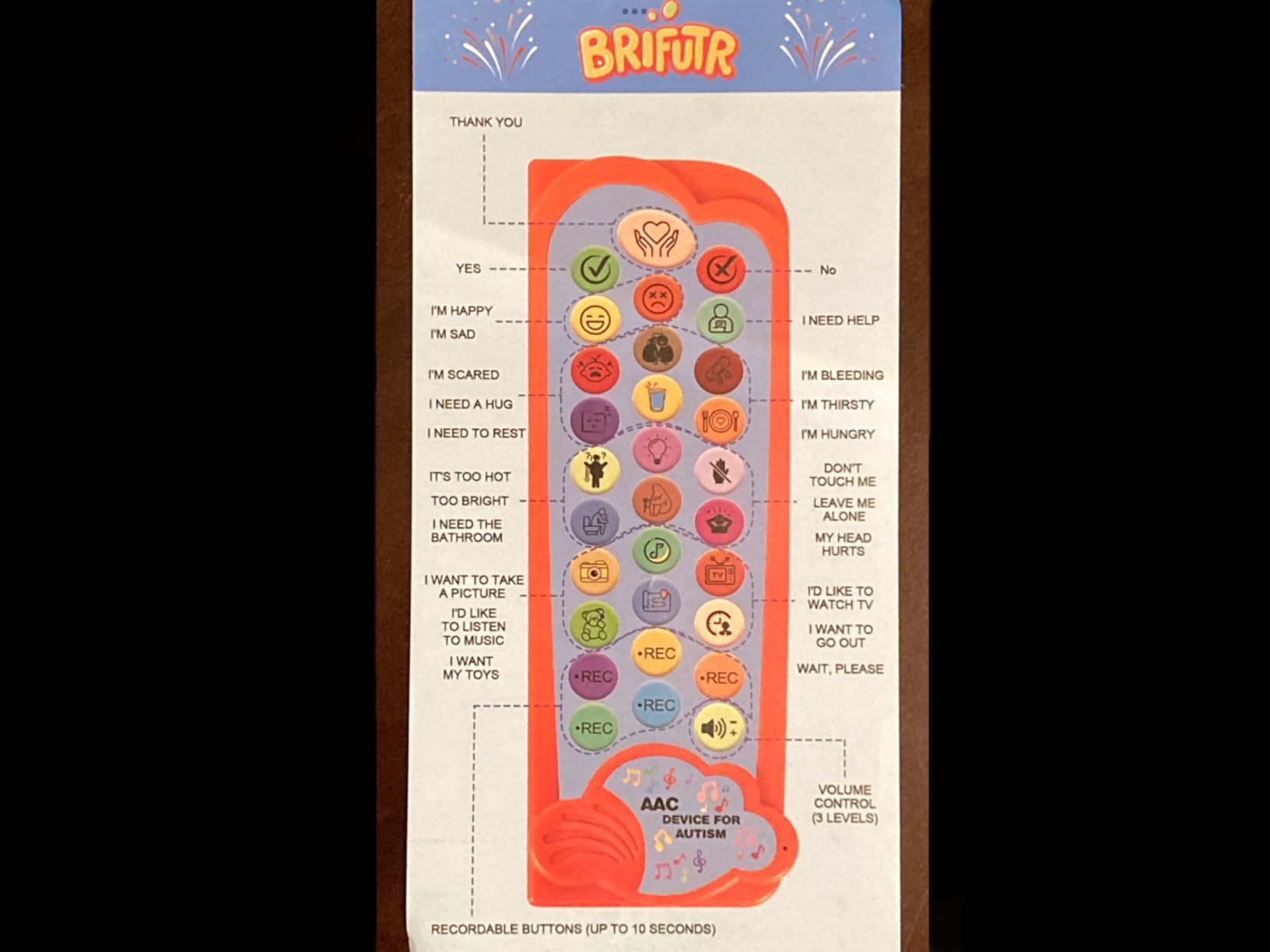 AAC Device for Autism Communication Device for Nonverbal Kids & Adults, Non Verbal Communication Tools for Speech Therapy, Autism Talking Aids with 5 Programmable Buttons & Adjustable Volume customer photo 2