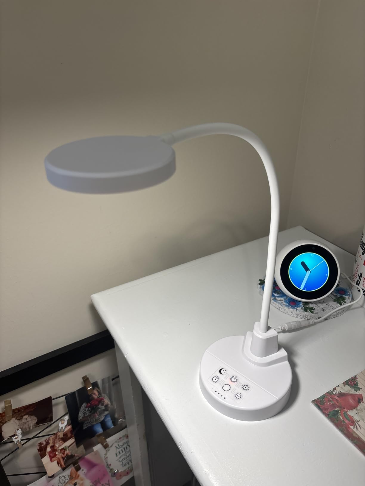 15W LED Desk Lamp with USB Charging Ports - Dimmable Table Lamp with 3 Color Temps, 5 Brightness, 4 Timers, Flexible Gooseneck Light with Base, Eye-Caring Reading Light for Home Office, Bedroom, Study customer photo 1