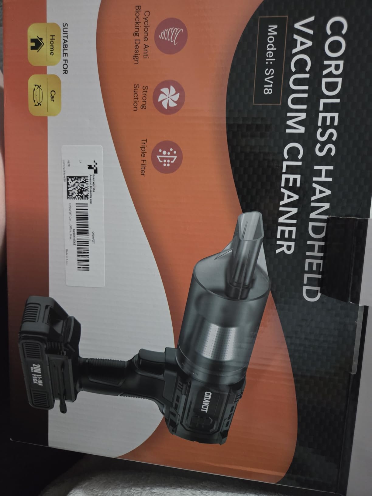 Car Vacuum Cordless, 35000PA Strong Suction Handheld Vacuum with 2 Detachable Batteries, 60Min Runtime Portable Vacuum Cleaner for Car Detailing, Pet Hair, Home Couch & Office, 350ML XL Dust Cup customer photo 1