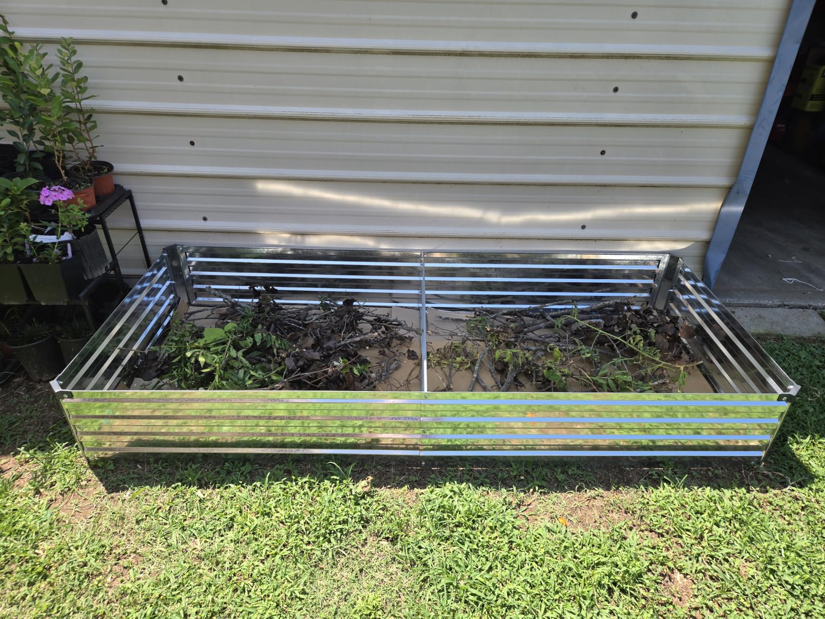 2PCS 7x3x1ft Galvanized Raised Garden Bed,Outdoor Planter Box Metal Patio Kit Planting Bed for Vegetables Flowers Herb,Silver customer photo 2