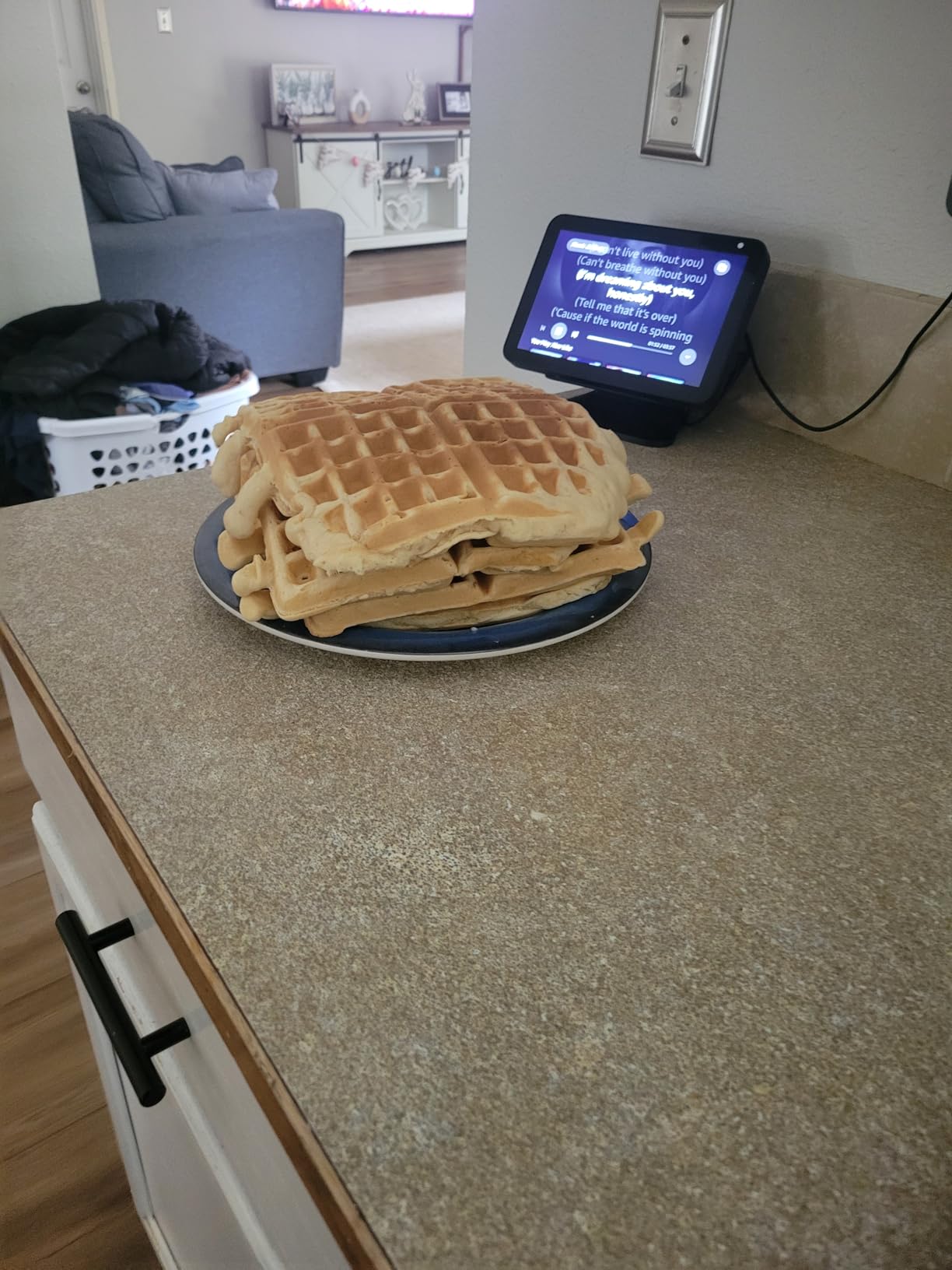 DASH No-Drip Waffle Maker - Four Waffle Molds, Nonstick Waffle Iron with Quick Heat-Up, Nonstick Surface - Perfect Waffle Maker for Kids and Families, Just Add Batter customer photo 1