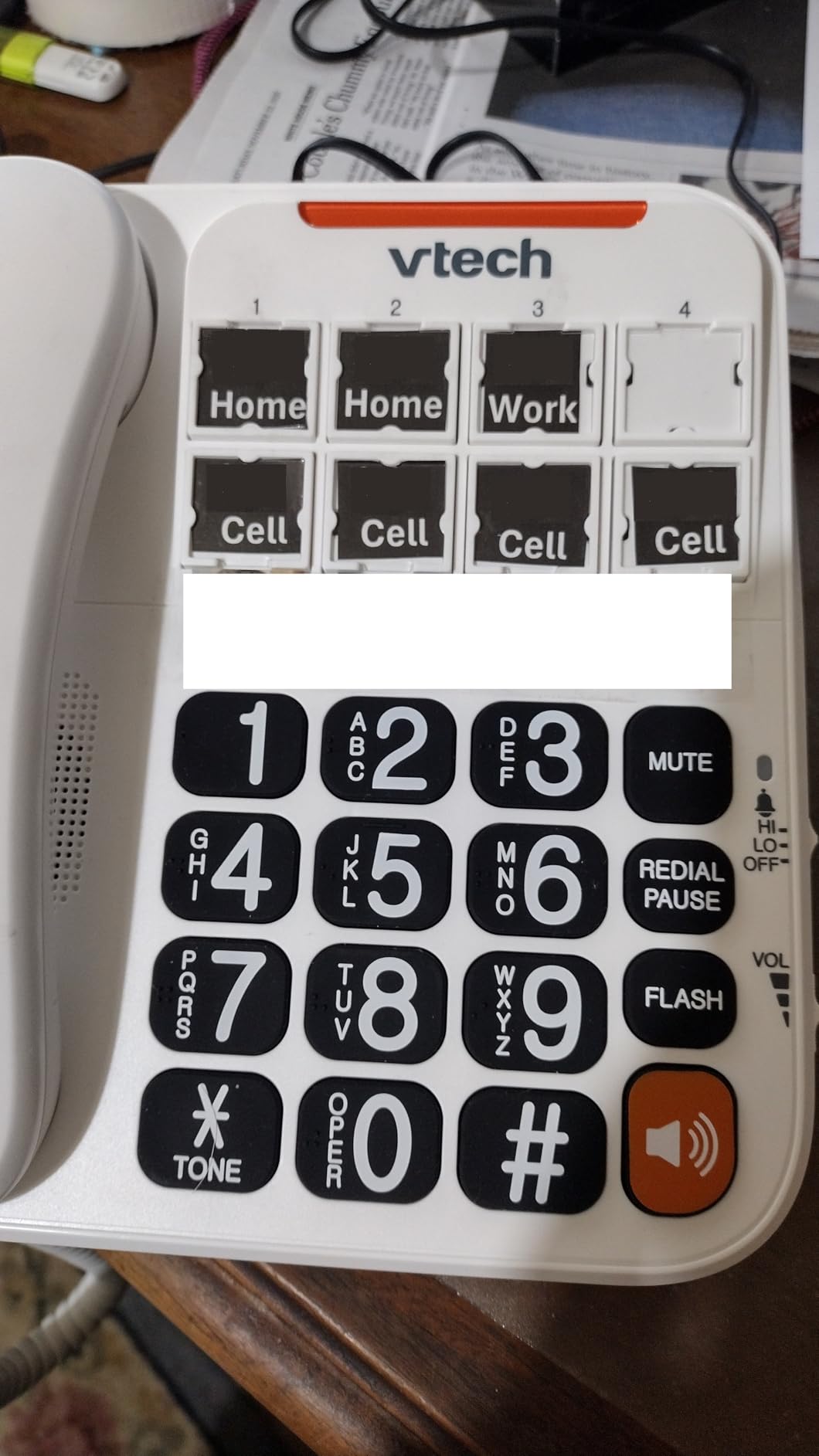 VTech SN1117 Corded Senior Phone for Elderly | 8 Photo Speed Dial, High-Contrast Large Buttons, Talking Digits, Visual Ringer customer photo 2