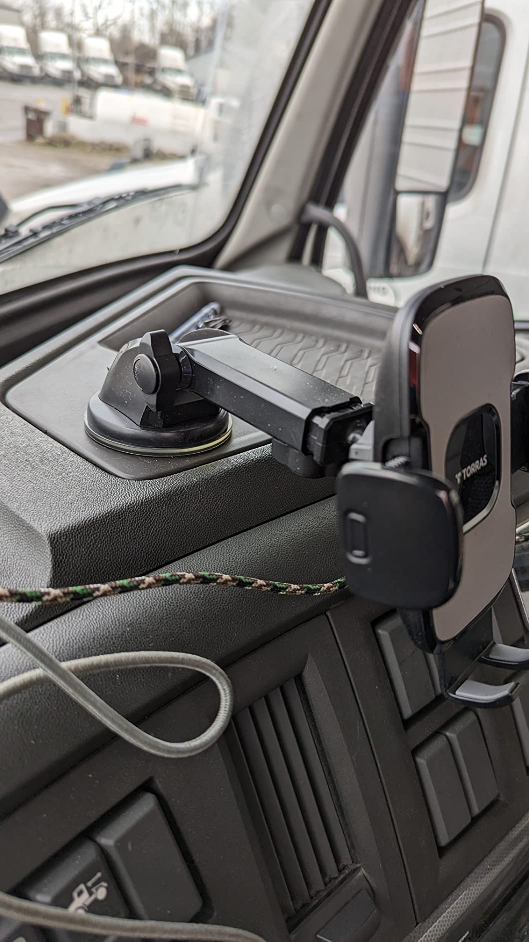 TORRAS 96+LBS Strongest Suction Ultra-Durable Cell Car Phone Holder Mount | Patent & Safety Certs, Fits Large Phones & Thick Cases, Extra Sticky Grip, Airbag Clamp, Temp-Resistant, All Road Conditions customer photo 2