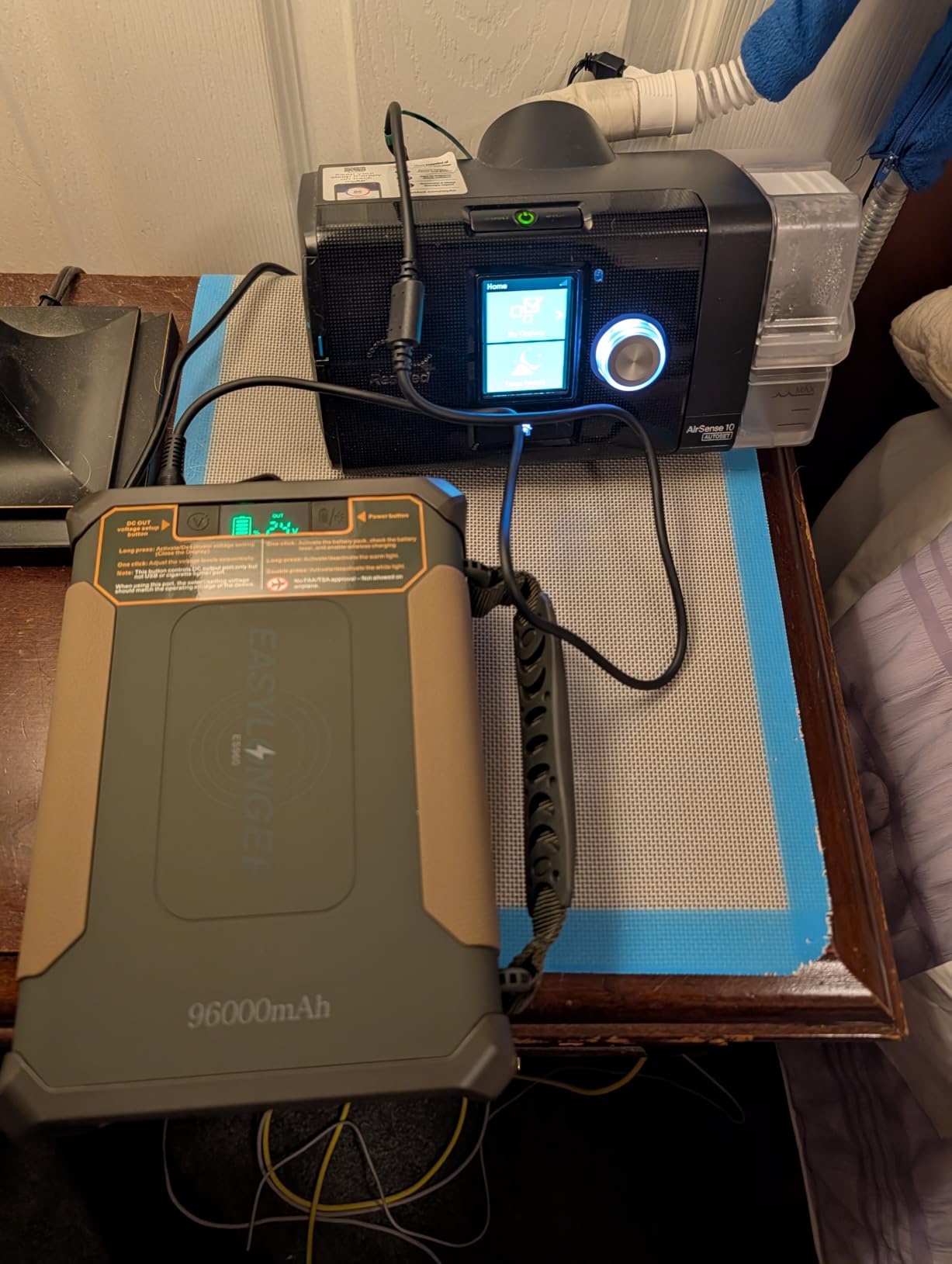 CPAP Battery Backup ES960 PRO, 297.6Wh LiFePO4 Battery Pack | 3-Night CPAP Power, Compatible with AirSense 11/10, AirMini DreamStation /2, Luna TravelPAP, Camping, RV & Emergency Use customer photo 2