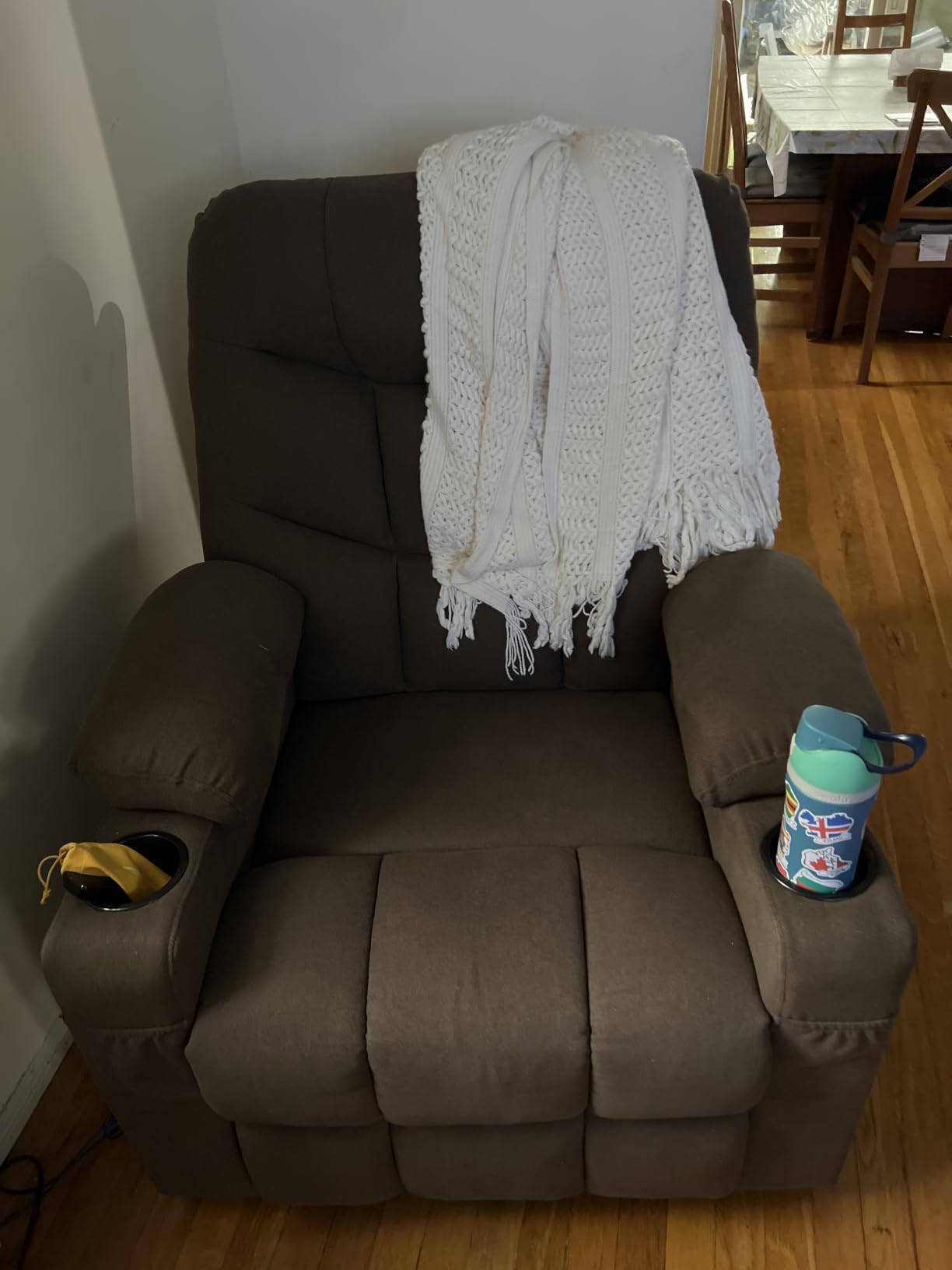 MCombo Power Lift Recliner for Elderly, Fabric R7399 (Brown, Large-Wide) | Assist with Standing, 150° Recline, 26