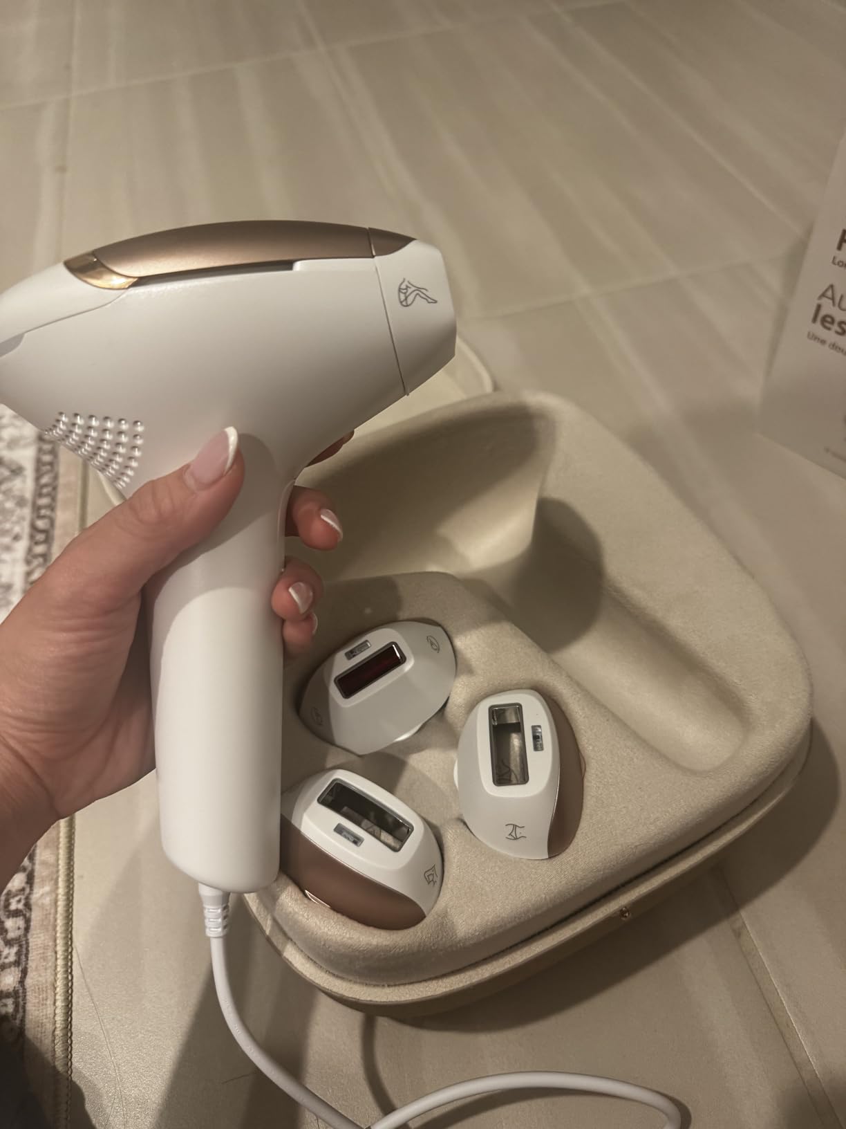 Philips Lumea IPL - Salon-Like Laser Hair Removal for Women, Permanent Hair Reduction Device At Home for Face & Body - Safe & Painless for Face, Bikini, Body, 5 Settings & Skin Sensors, BRI984/03 customer photo 1