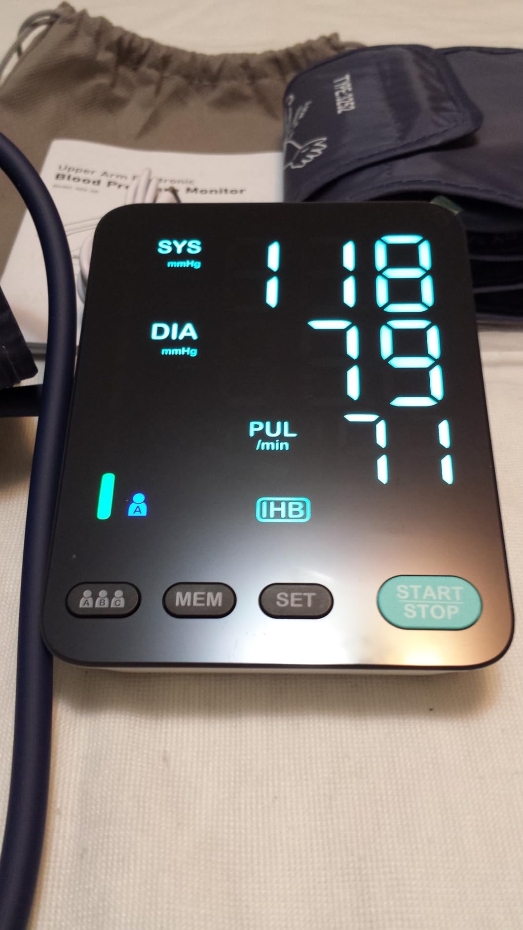 Automatic Upper Arm Blood Pressure Monitor, 3*199 Sets Memory, White | Dual Cuffs (9-17in&13-21in), Large LED Backlit Display, USB-C/4 AAA, Fast 35s reading, Home Use, one-touch, accurate readings customer photo 1