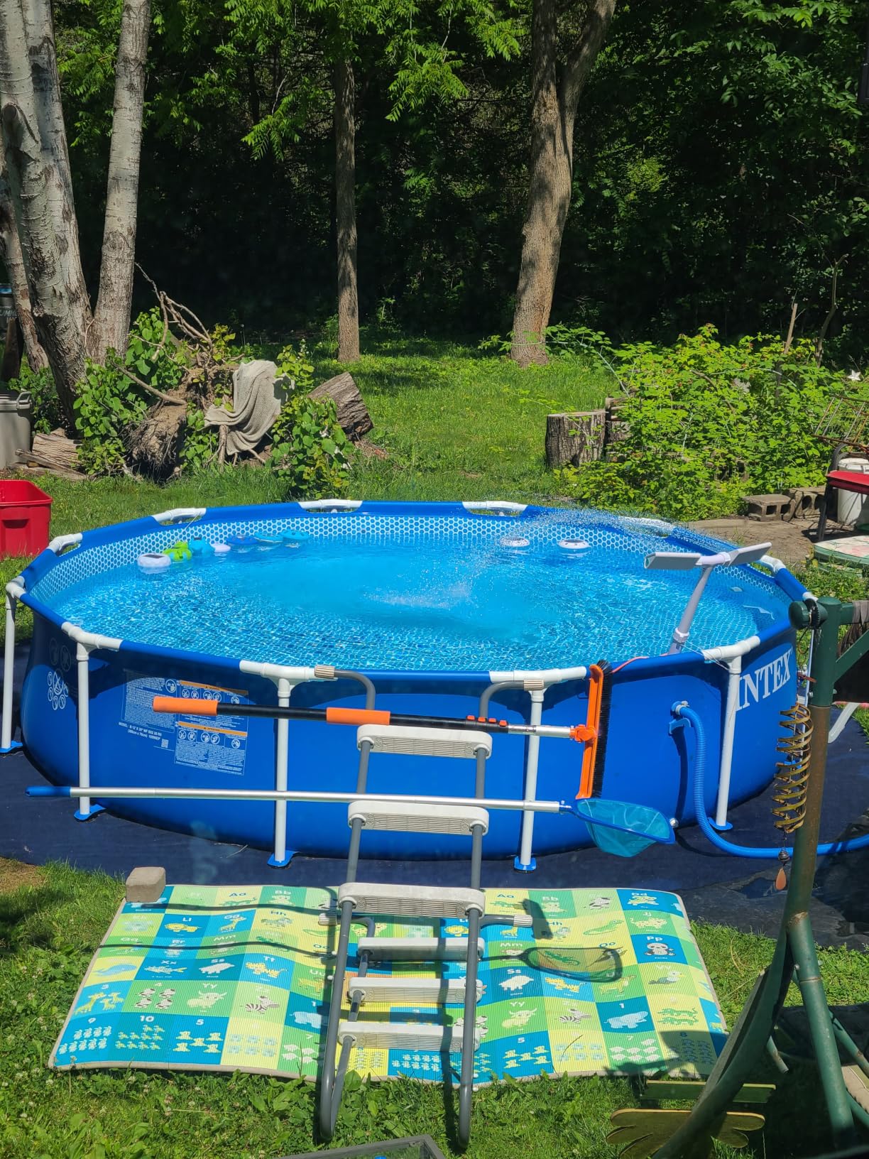 INTEX 28210EP Metal Frame 12 ft x 30 in Above Ground Pool, Round Swimming Pool with Steel Frame customer photo 1