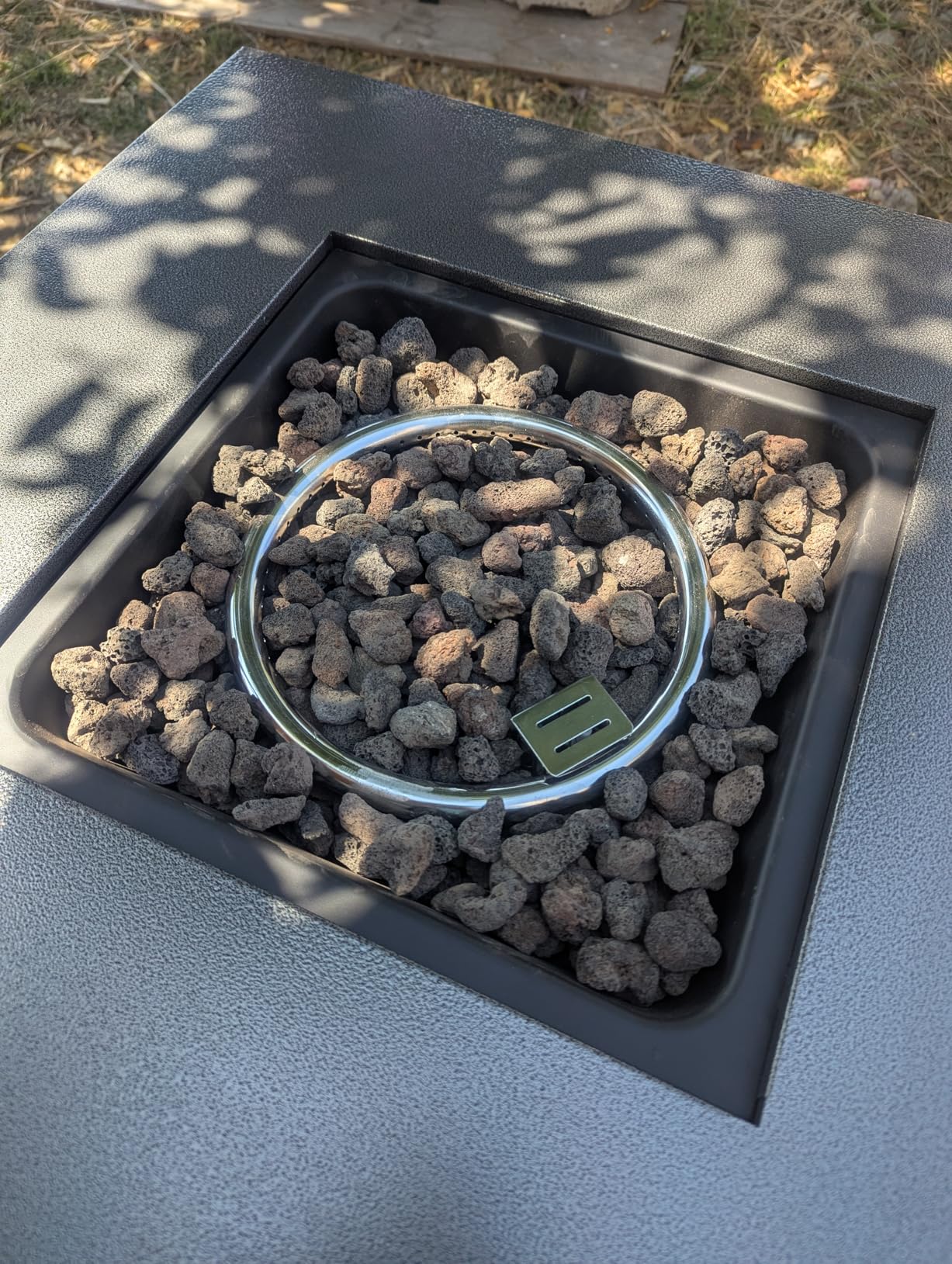Electactic 28 Inch Propane Fire Pit, 3-in-1 Multi-Use Outdoor Fire Pit Table, 50,000 BTU Steel Gas Fire Pit with Lid & Lava Rock, Add Warmth and Ambience for Patio Deck Garden, Outdoor Gatherings customer photo 1